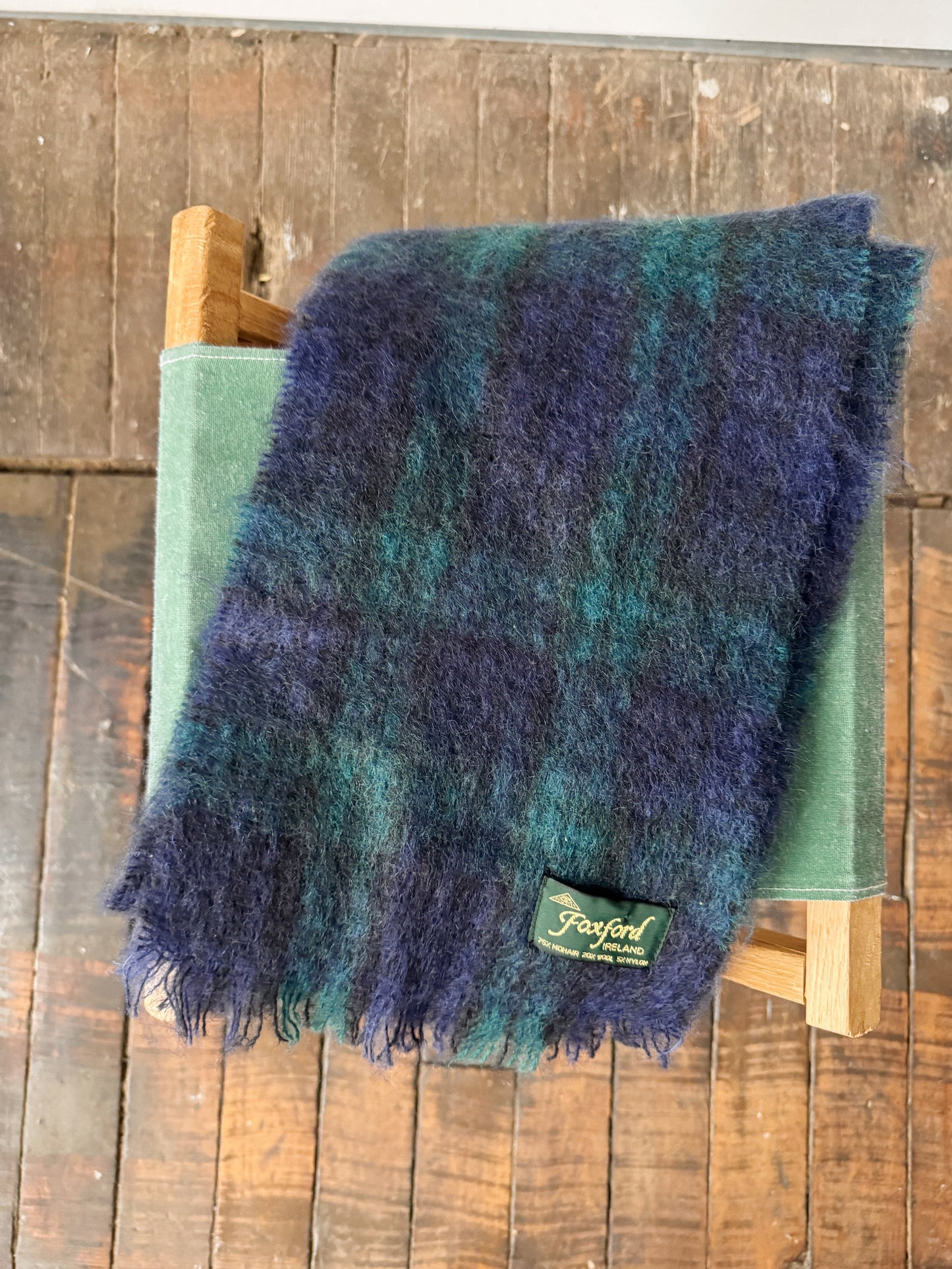 Mohair Plaid Scarf