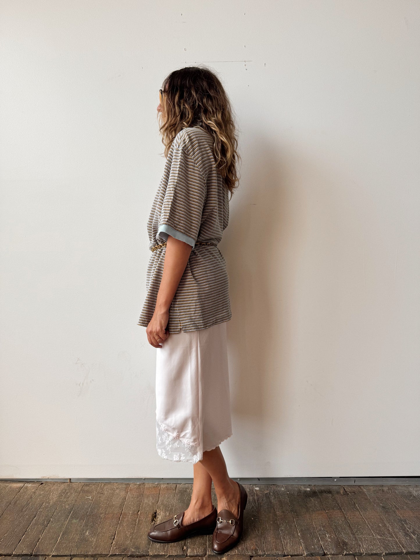 70s-Inspired Knit Polo (XL)