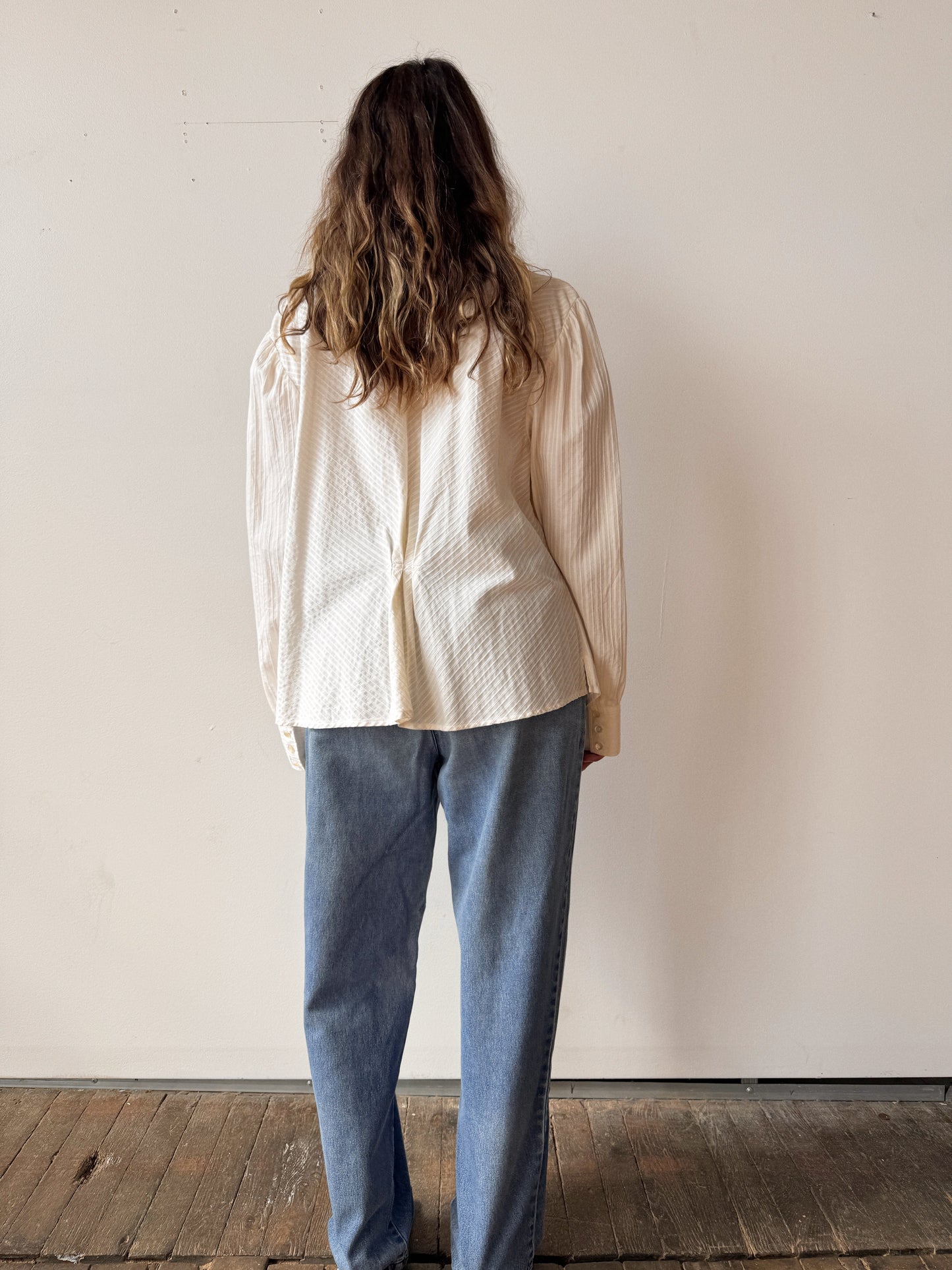 Cotton Ralph Lauren Textured Woven Blouse (XXL)