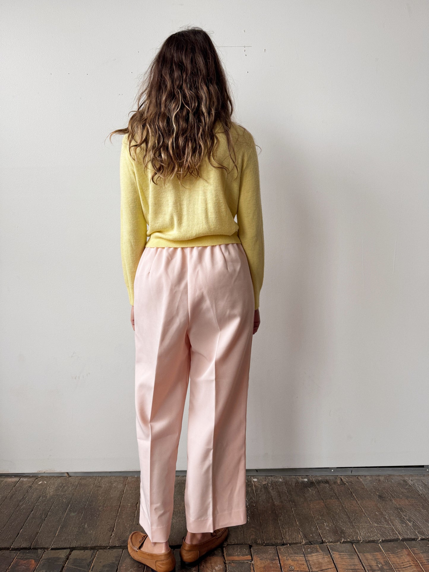 60s Yellow Cropped Cardigan (XS)