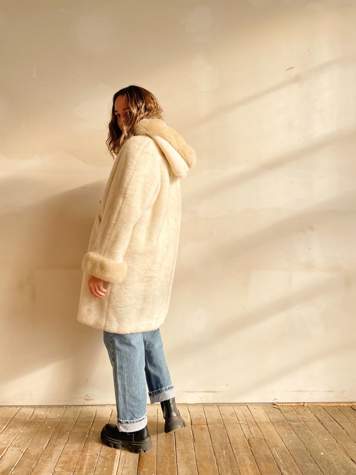 70s Faux Fur Zip Coat