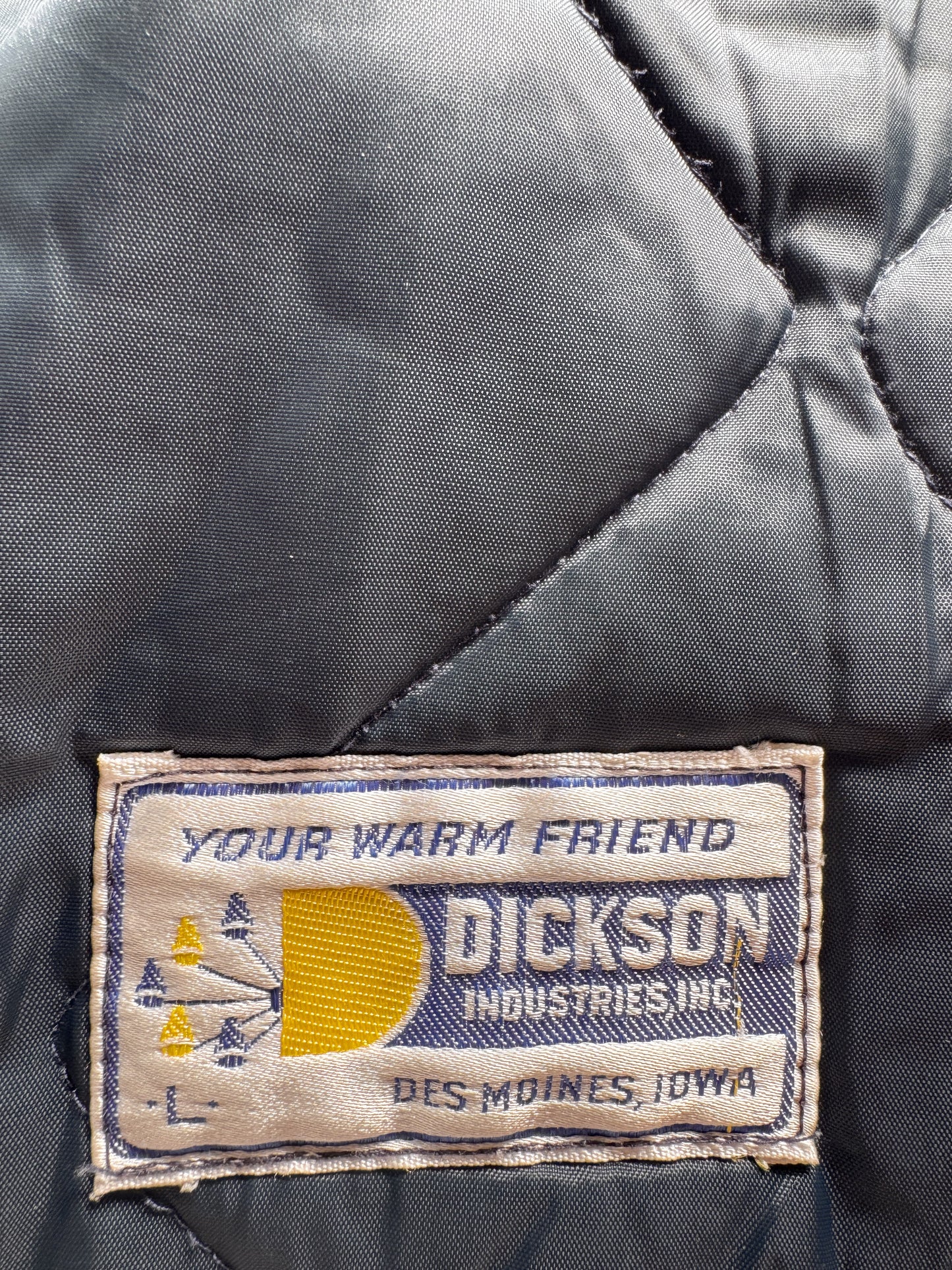 70s Dickson Navy Quilted Vest (L)