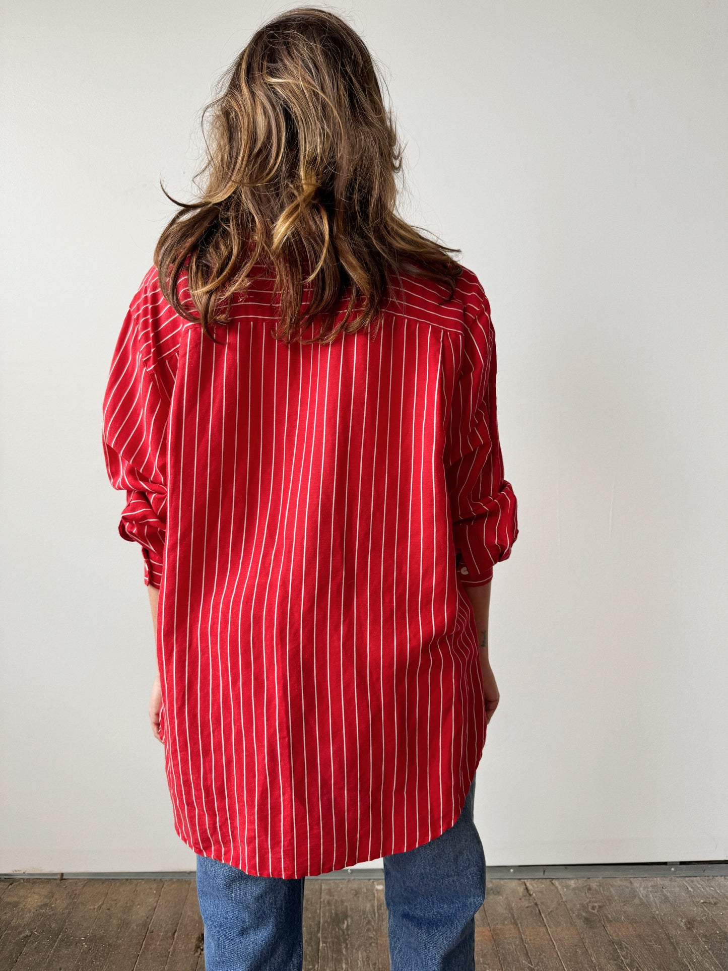 Villager Pinstripe Blouse (L)