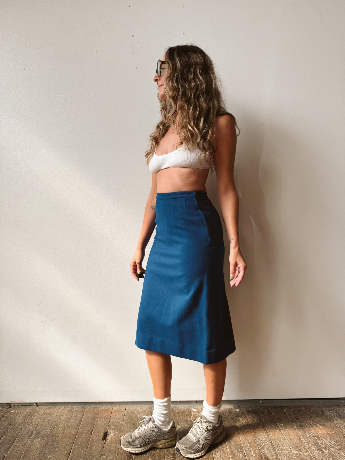 Pendleton Cobolt Blue Wool Pencil Skirt (26")