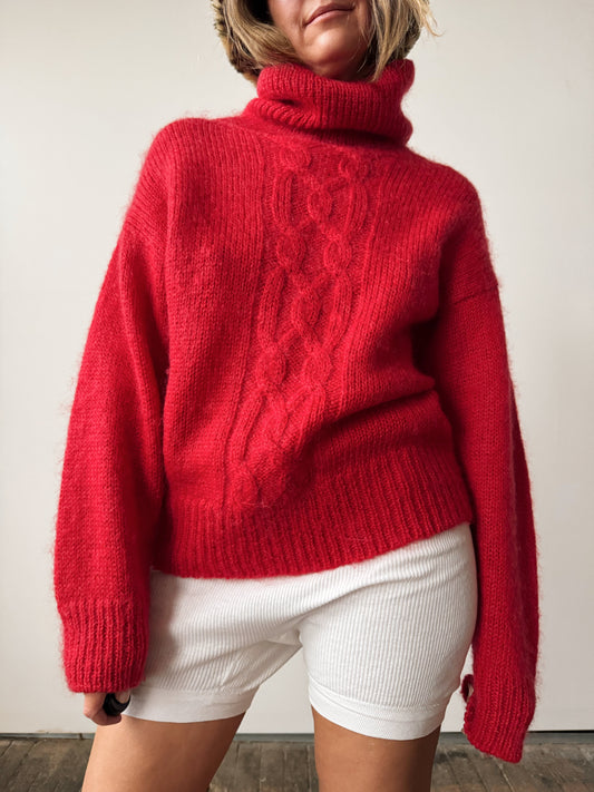 Red Hot Mohair Sweater (M)