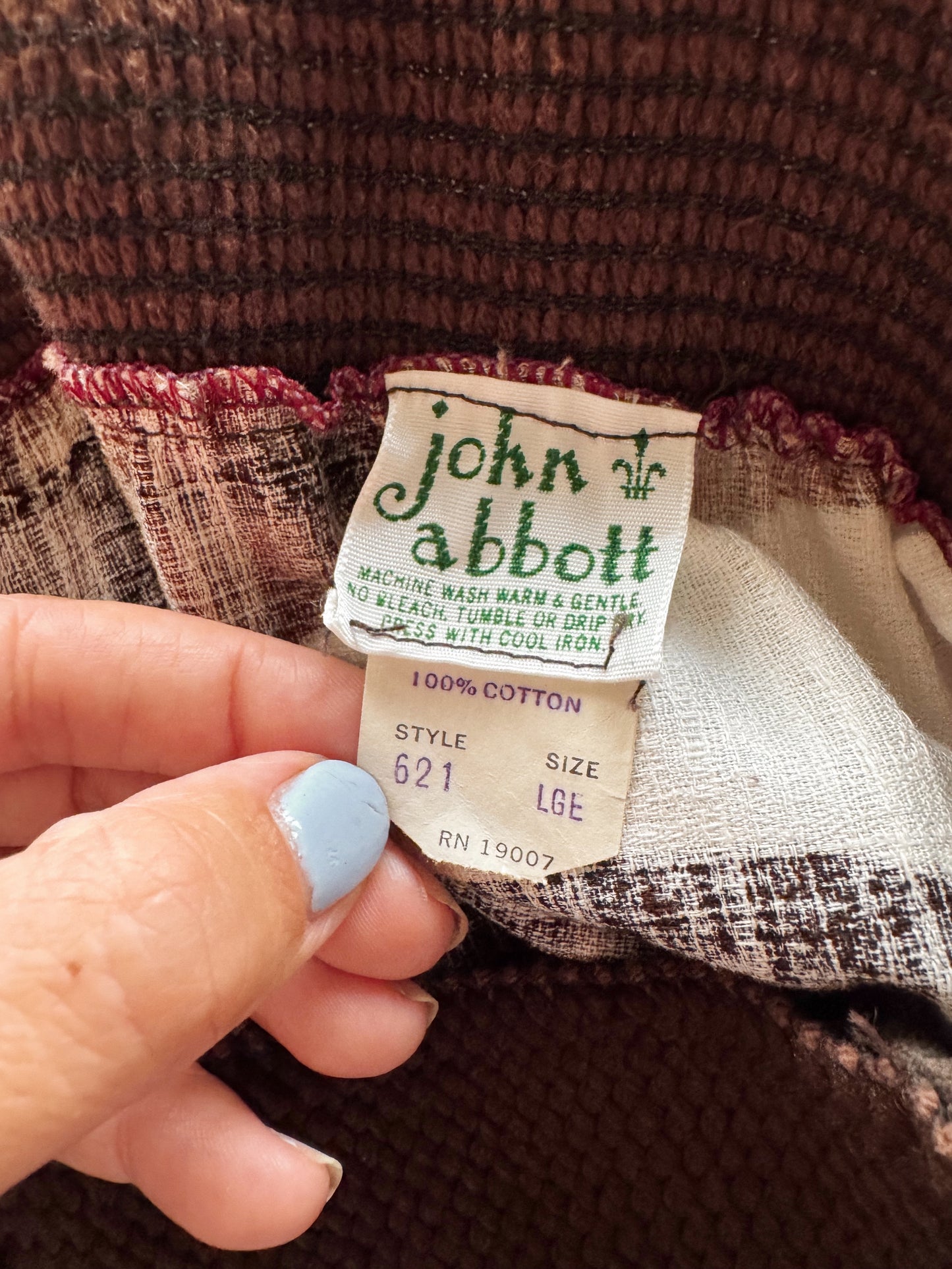 Abbott Cotton 70s Abstract Skirt (26")