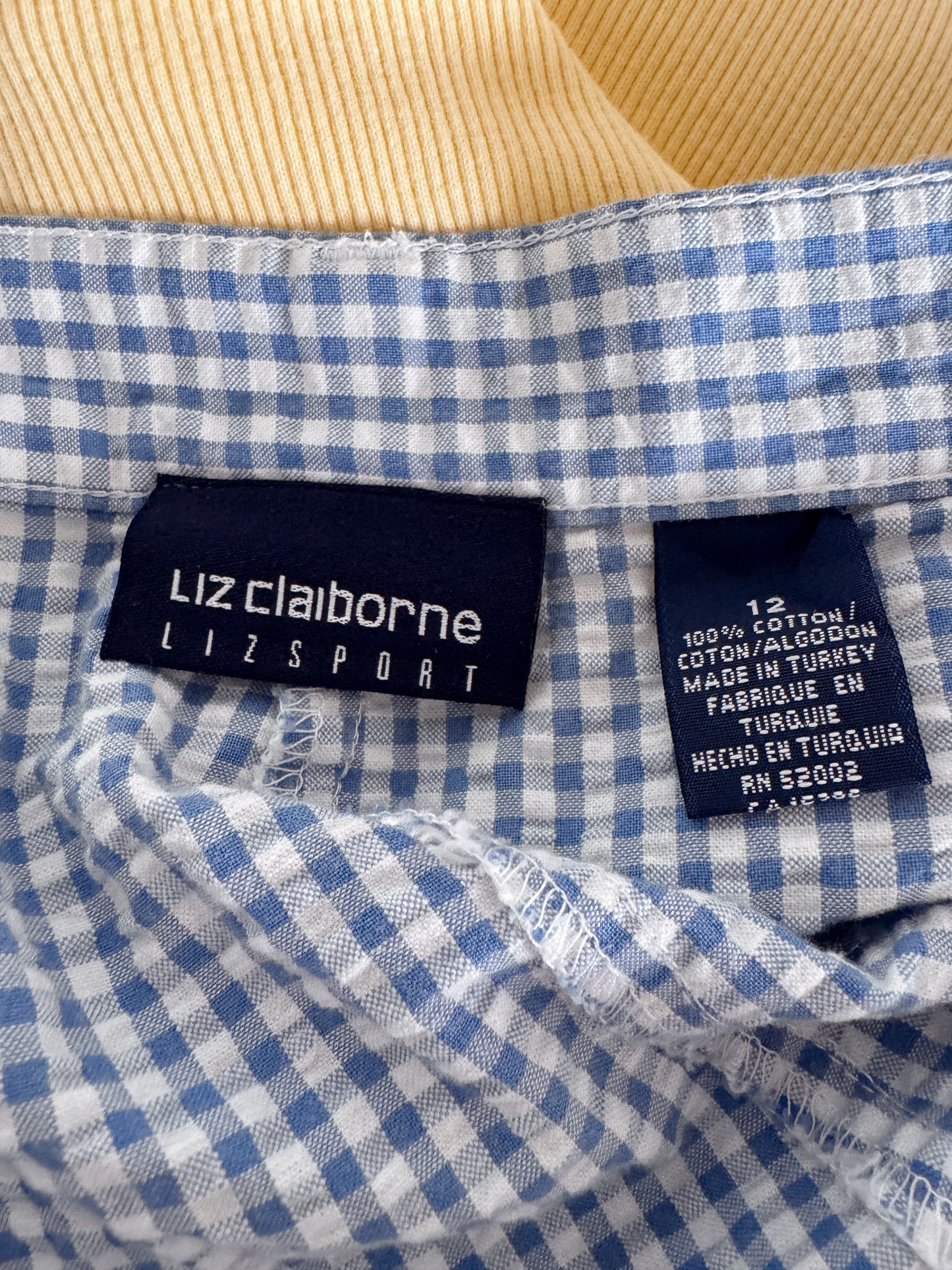 Gingham Blue Trouser 90s Shorts (30")