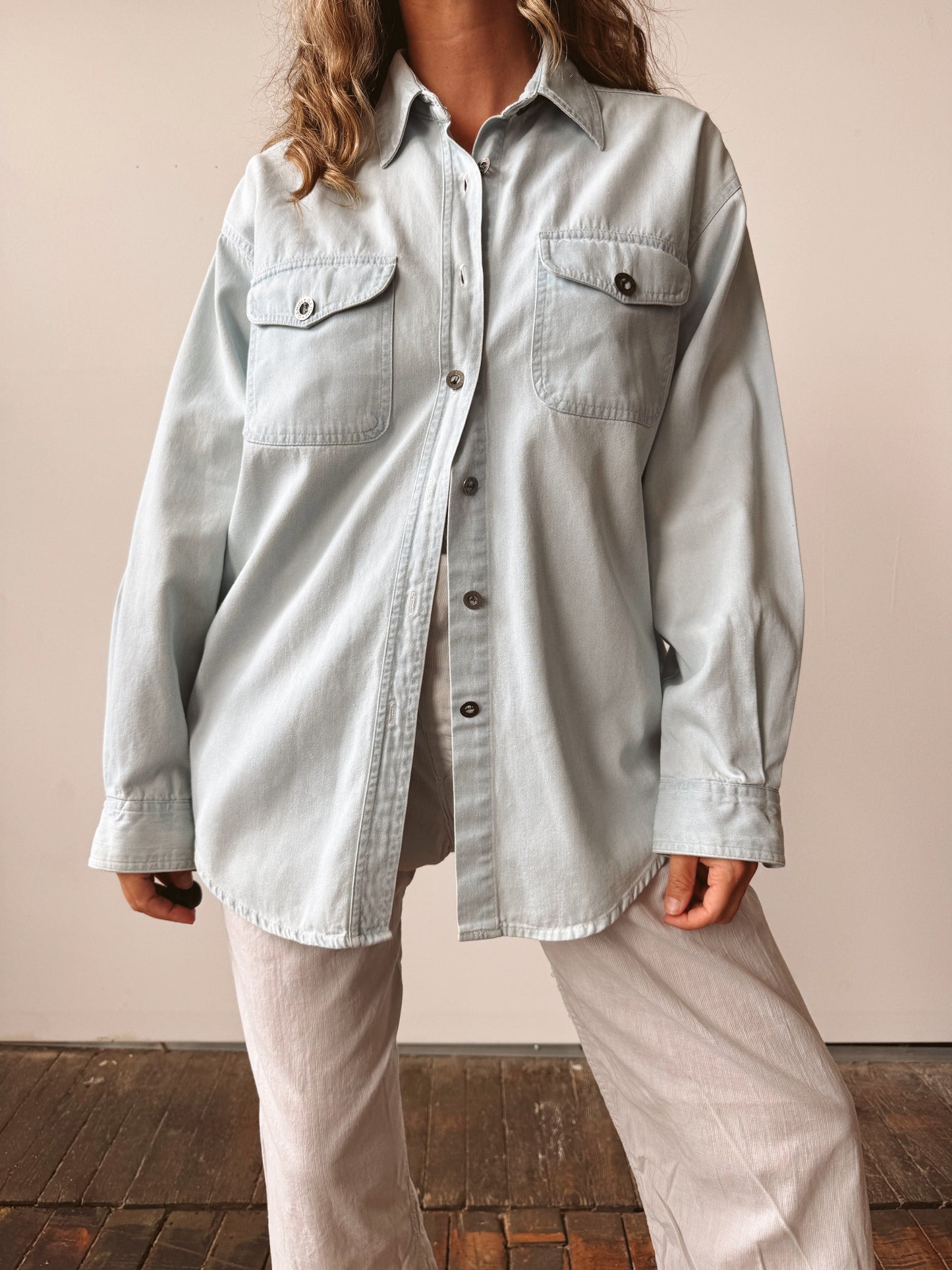 Lightwash Denim 90s Shirt (S)