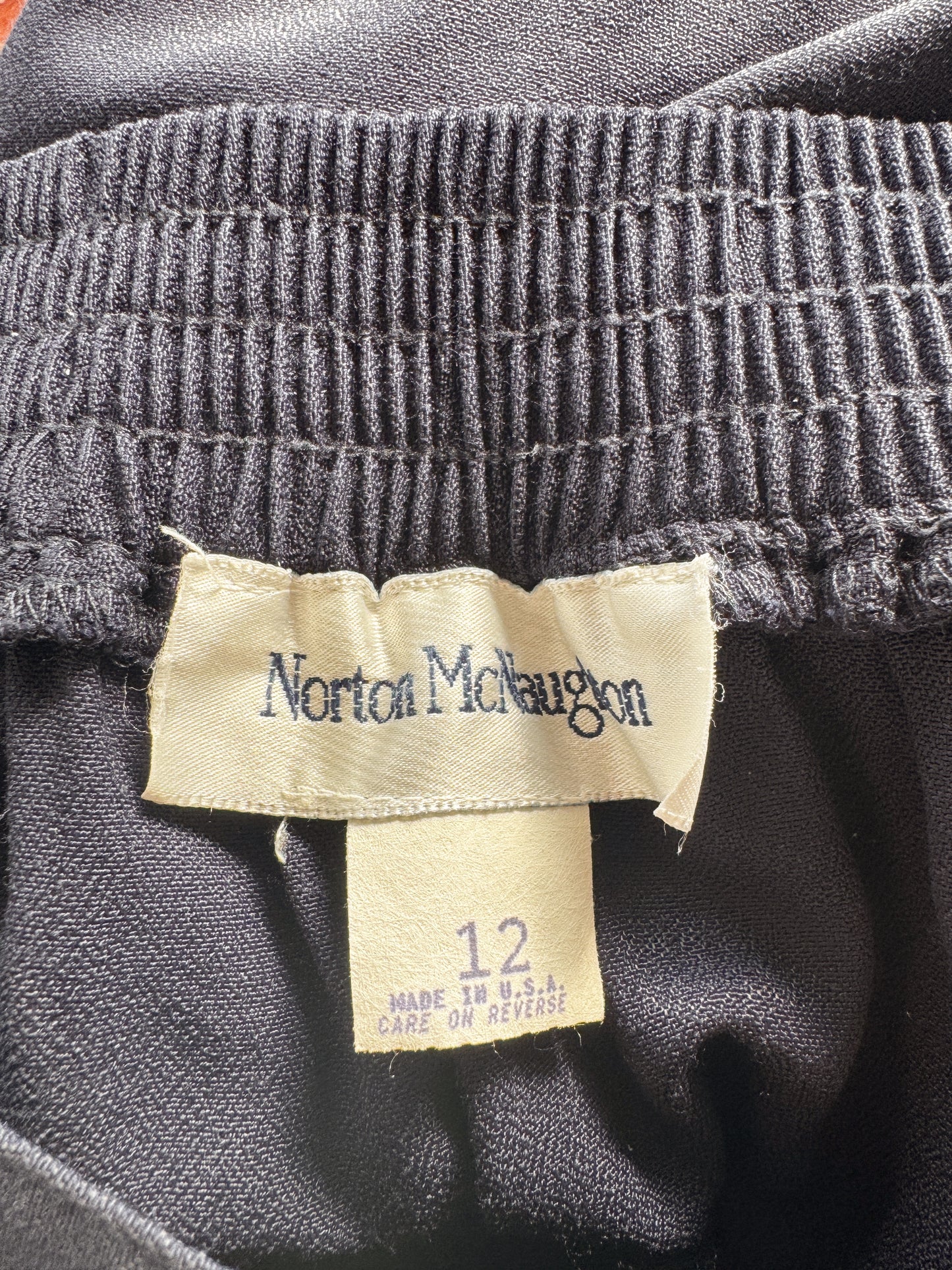 Navy 90s Wide Leg Trousuer Pant (29")