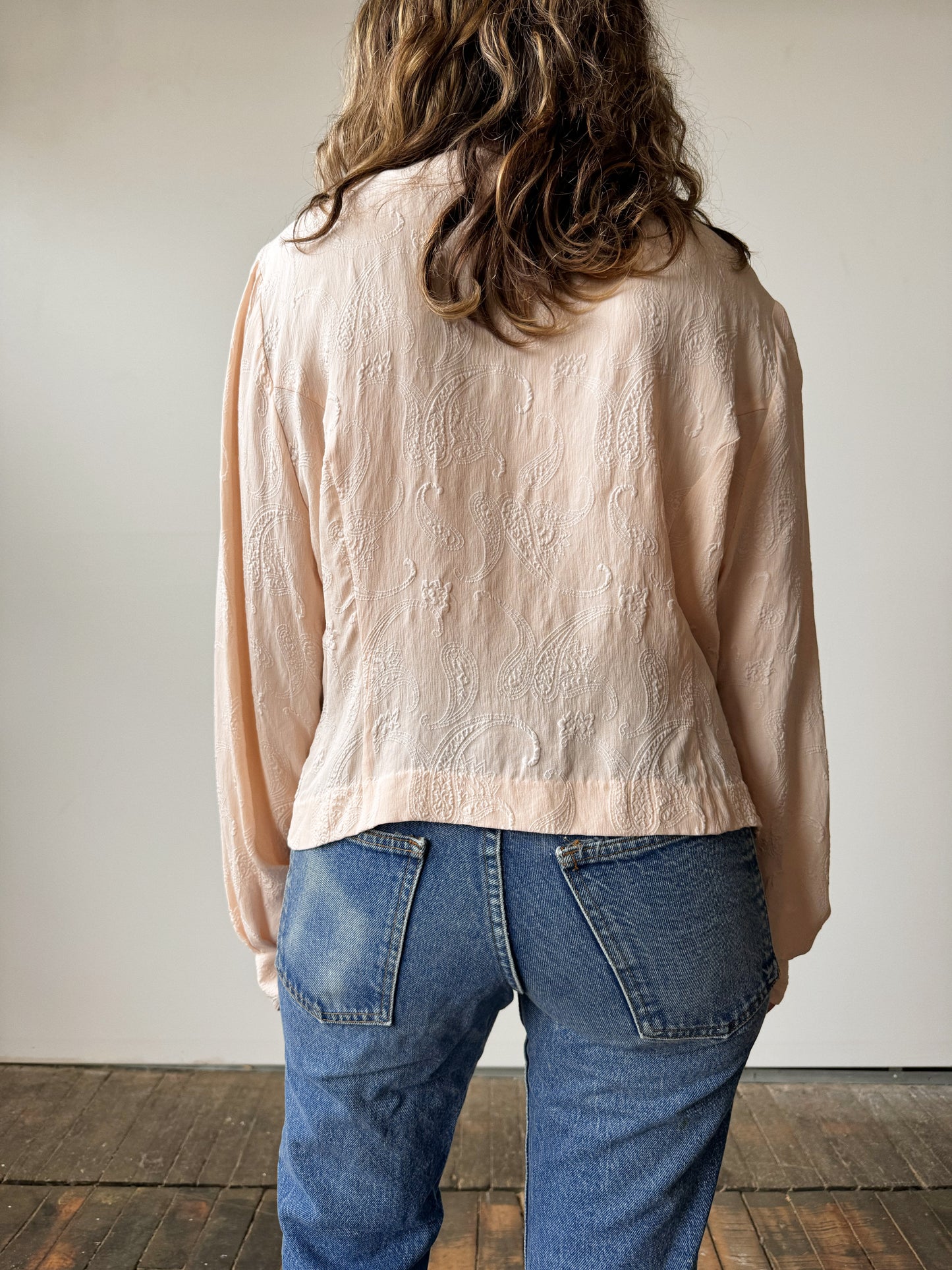 Blush Textured Blouse (L)