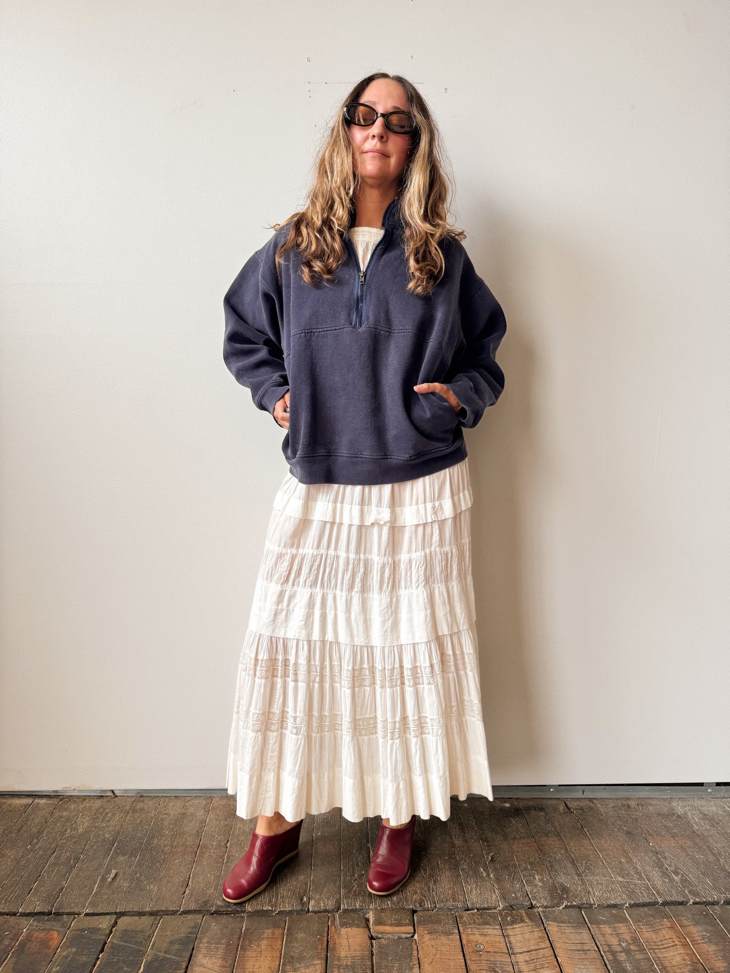 Navy Heavy Half-Zip 90s Gap Sweater (M)