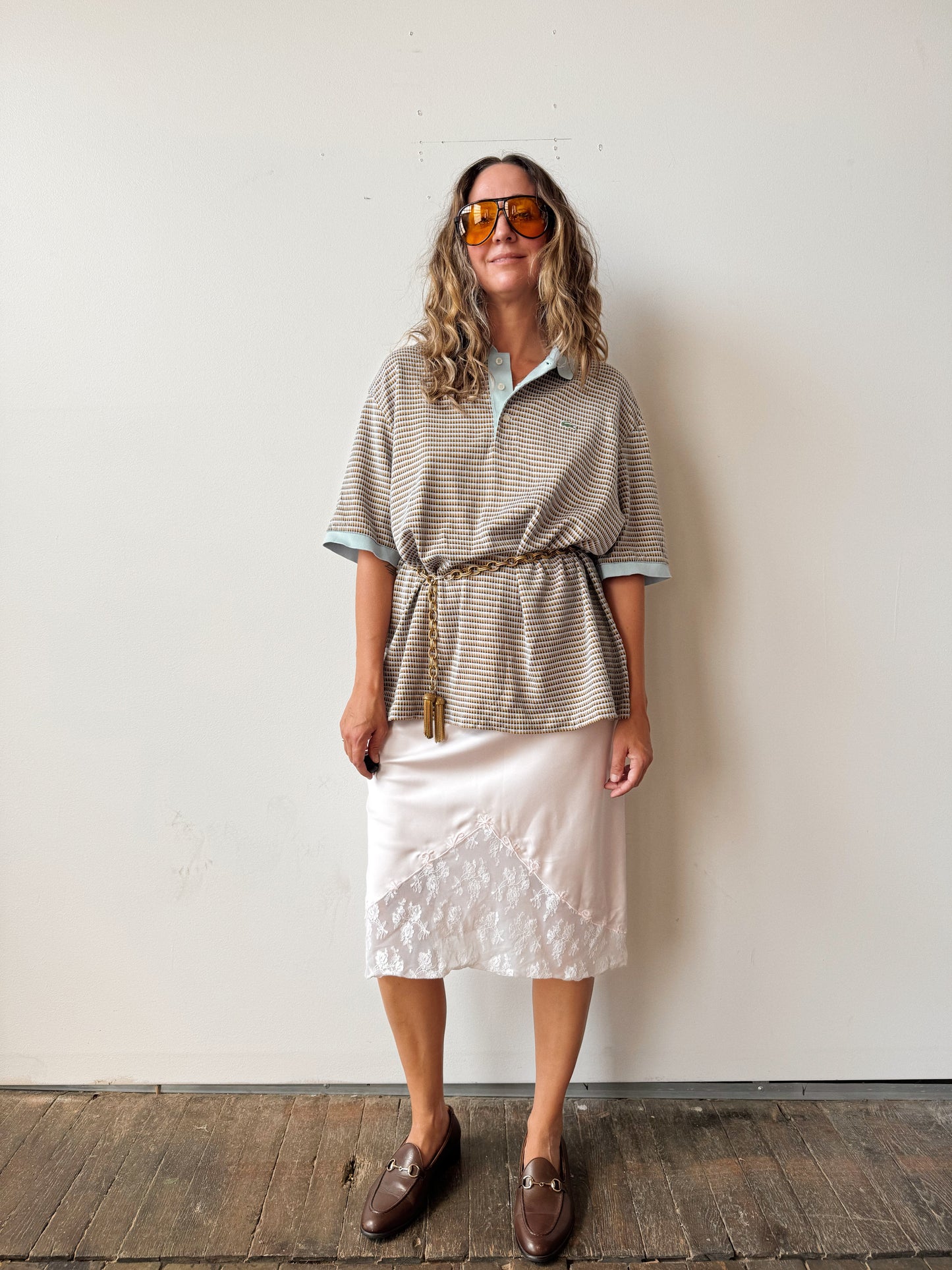 70s-Inspired Knit Polo (XL)