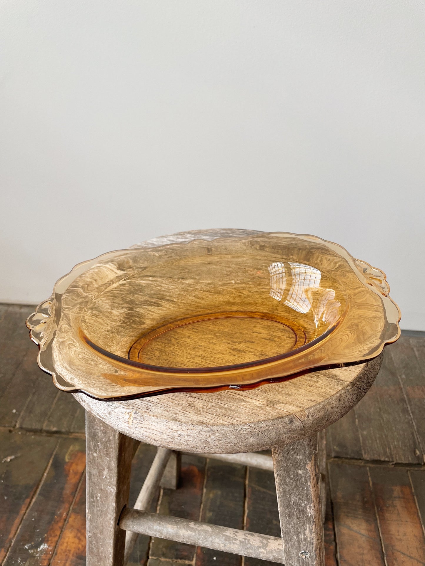 Cambridge Glass Amber Depression Dish