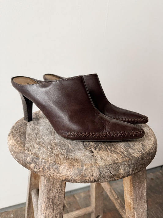 Leather Stitch Mule heels (9)