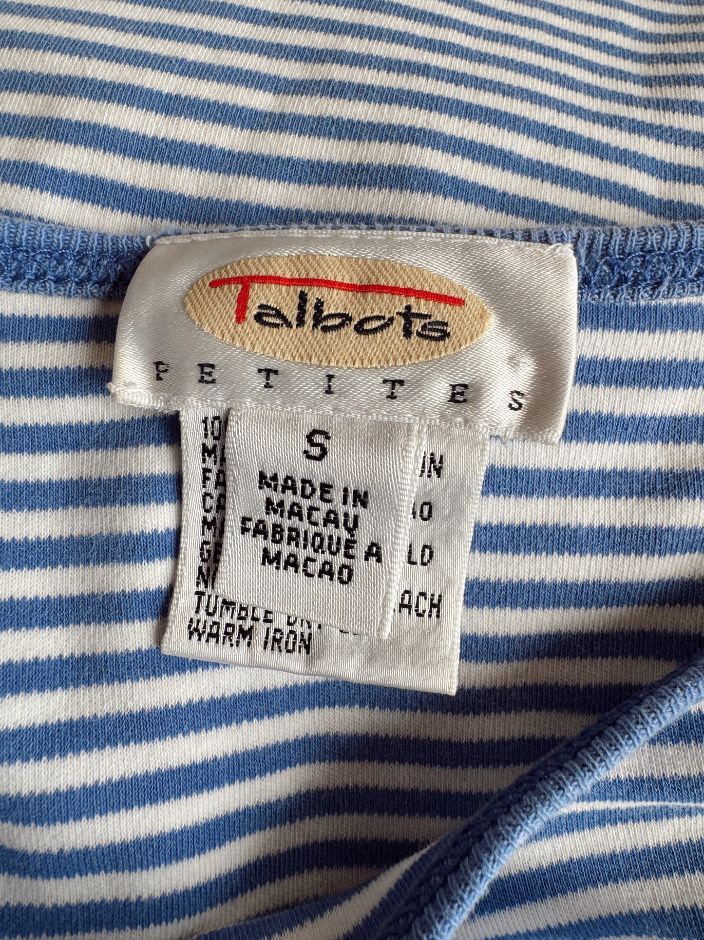 Cotton 90s Talbots Striped Tee (S)