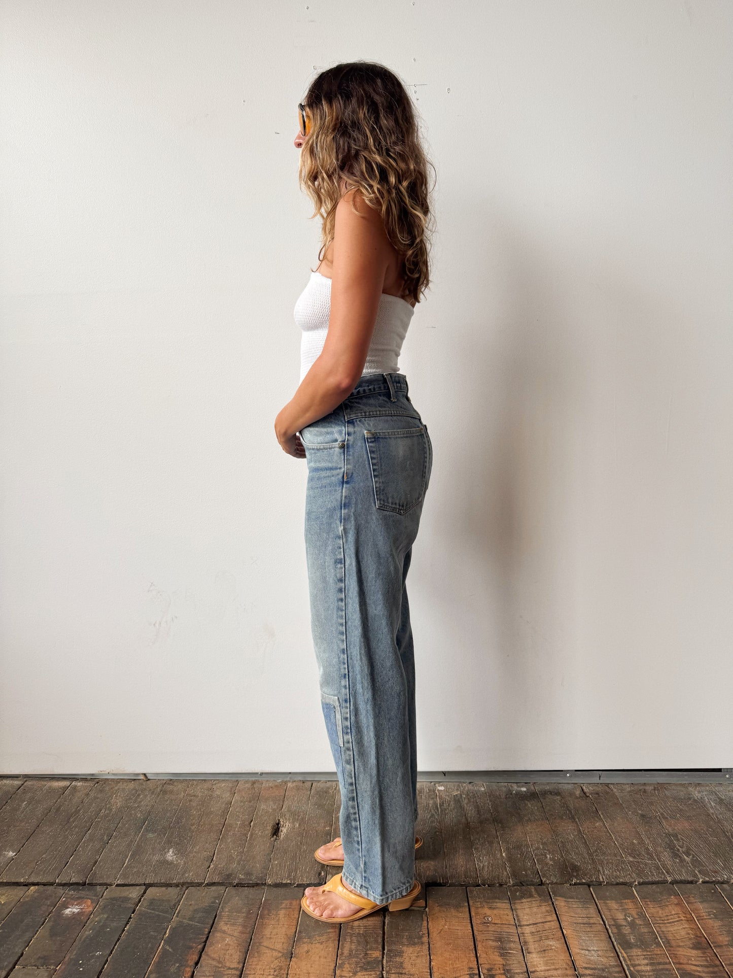 Dark Wash 90s Patchwork Denim (31"x29")