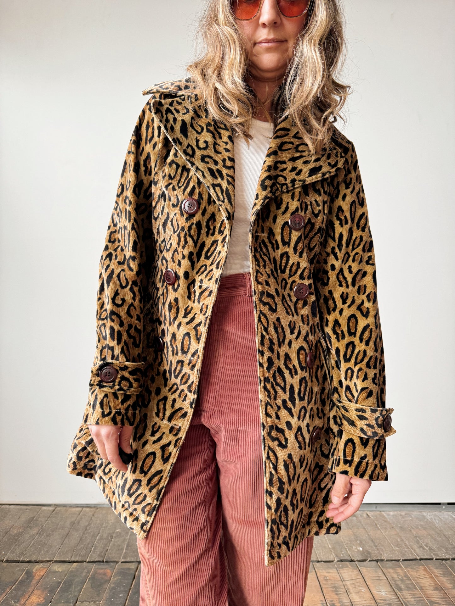 90s Leopard Coat (M)