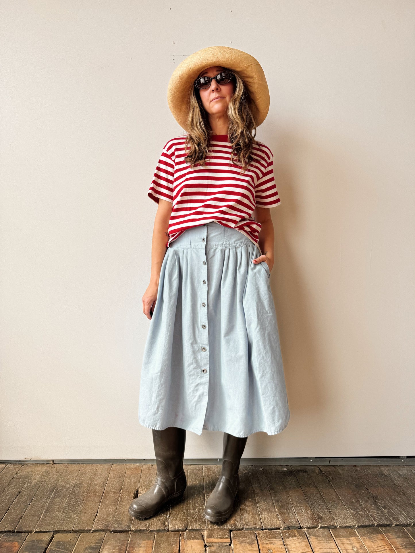 Heavy Cotton 90s Striped Tee (L)