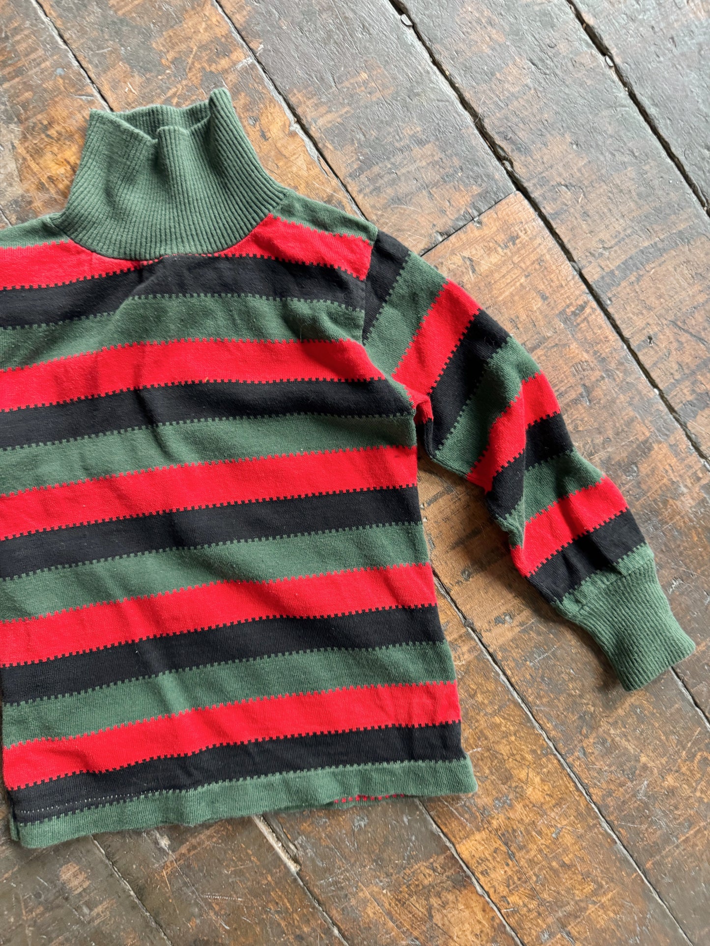 80s Striped Turtleneck (2T)