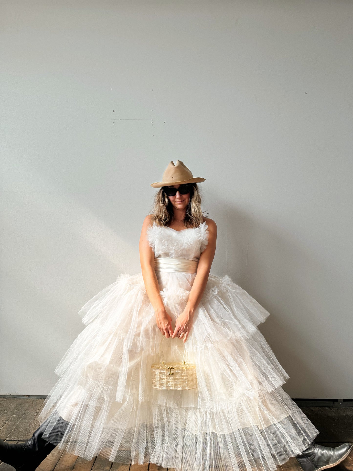 50s Tulle Tiered Cupcake Wedding Dress