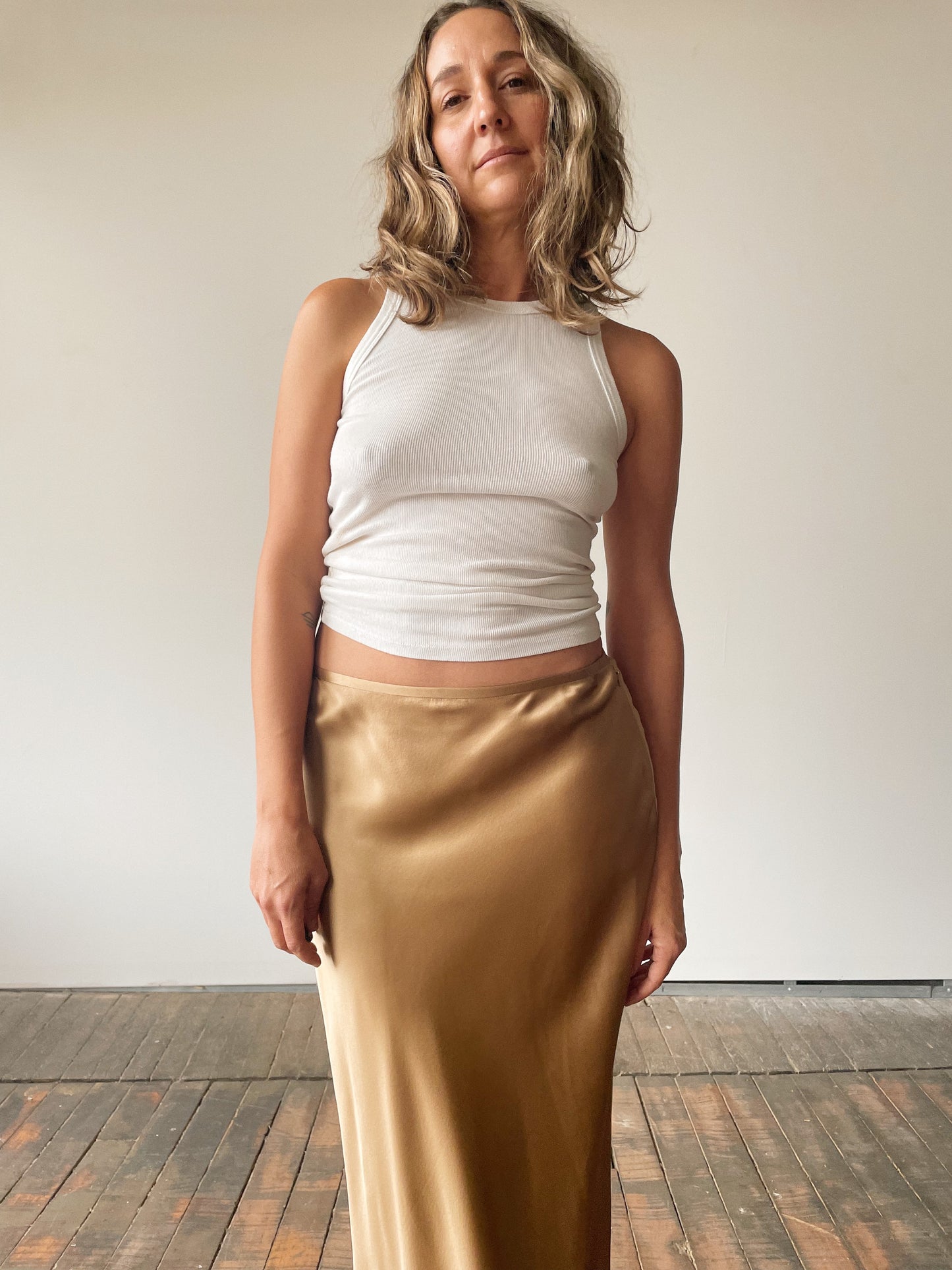 Ralph Lauren Silk Midi Skirt (L)