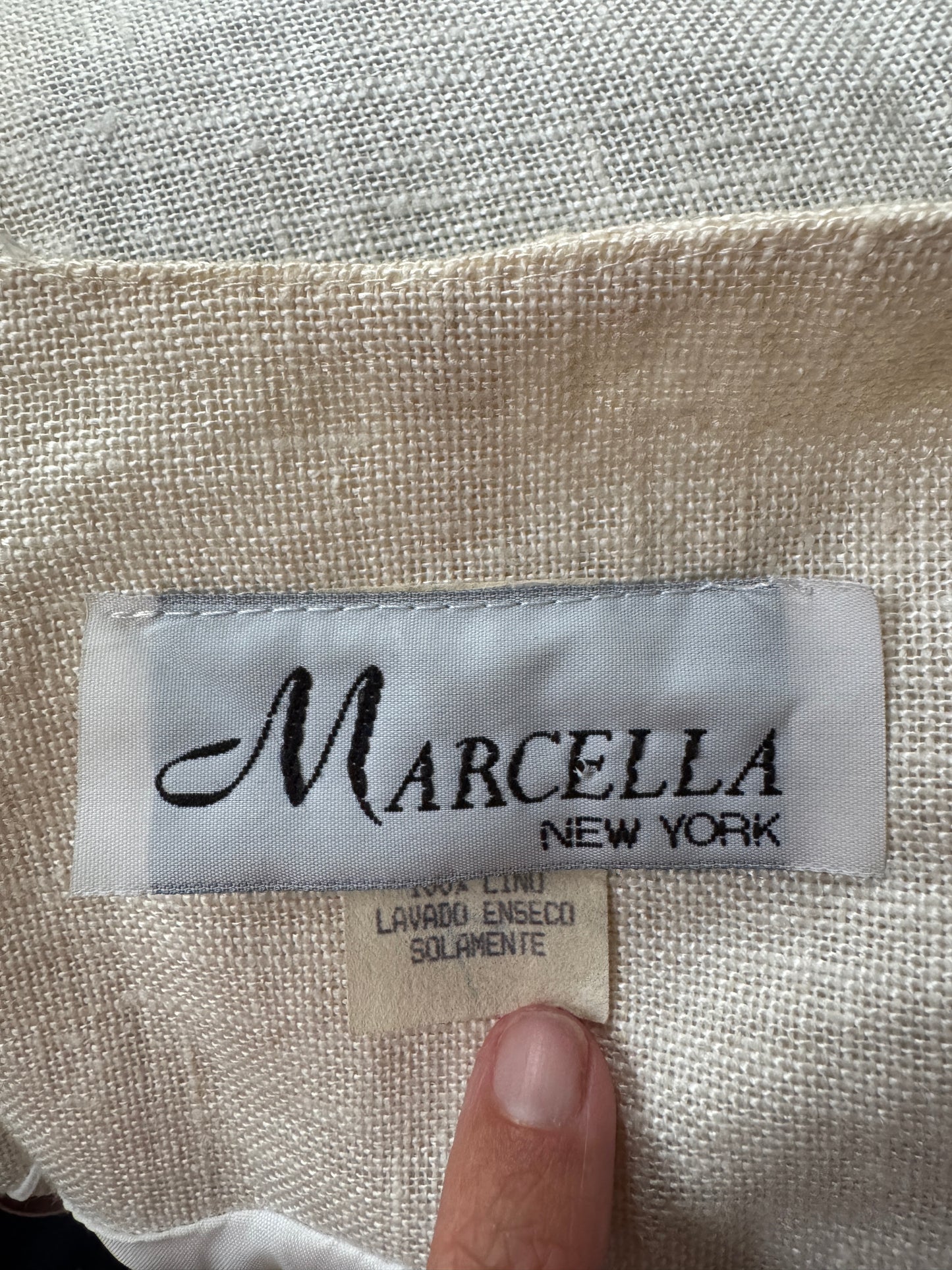 Linen 90s Double-Breasted Vest (XL)