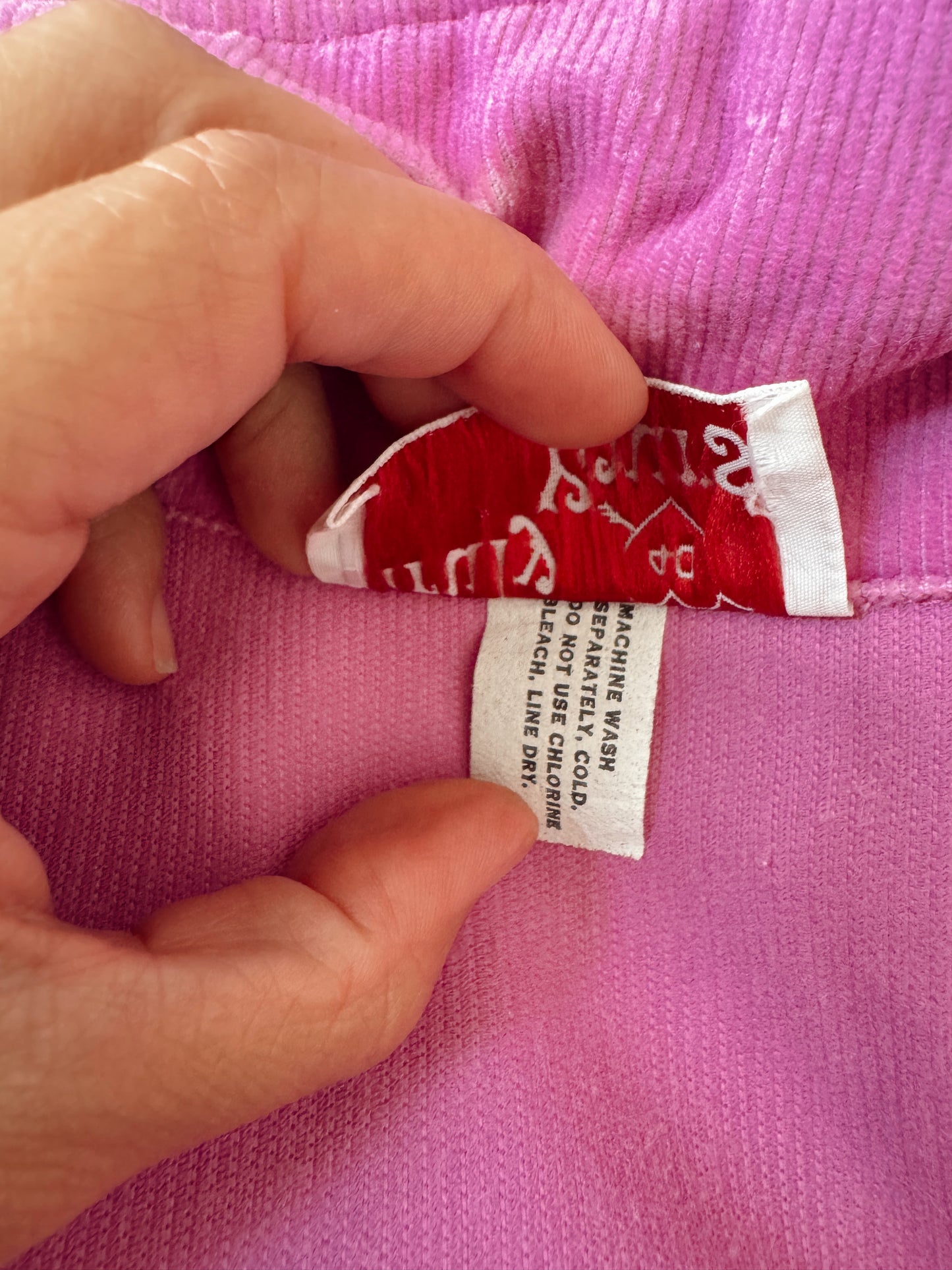 Magenta 80s Corduroy Midi Dress (L)