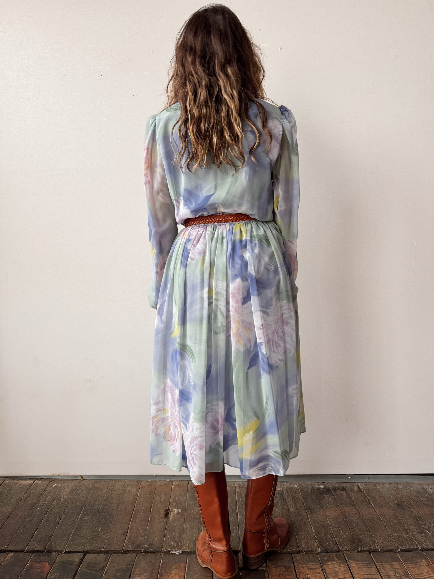Lisa Michaels Soft Pastel 90s Dress (M)