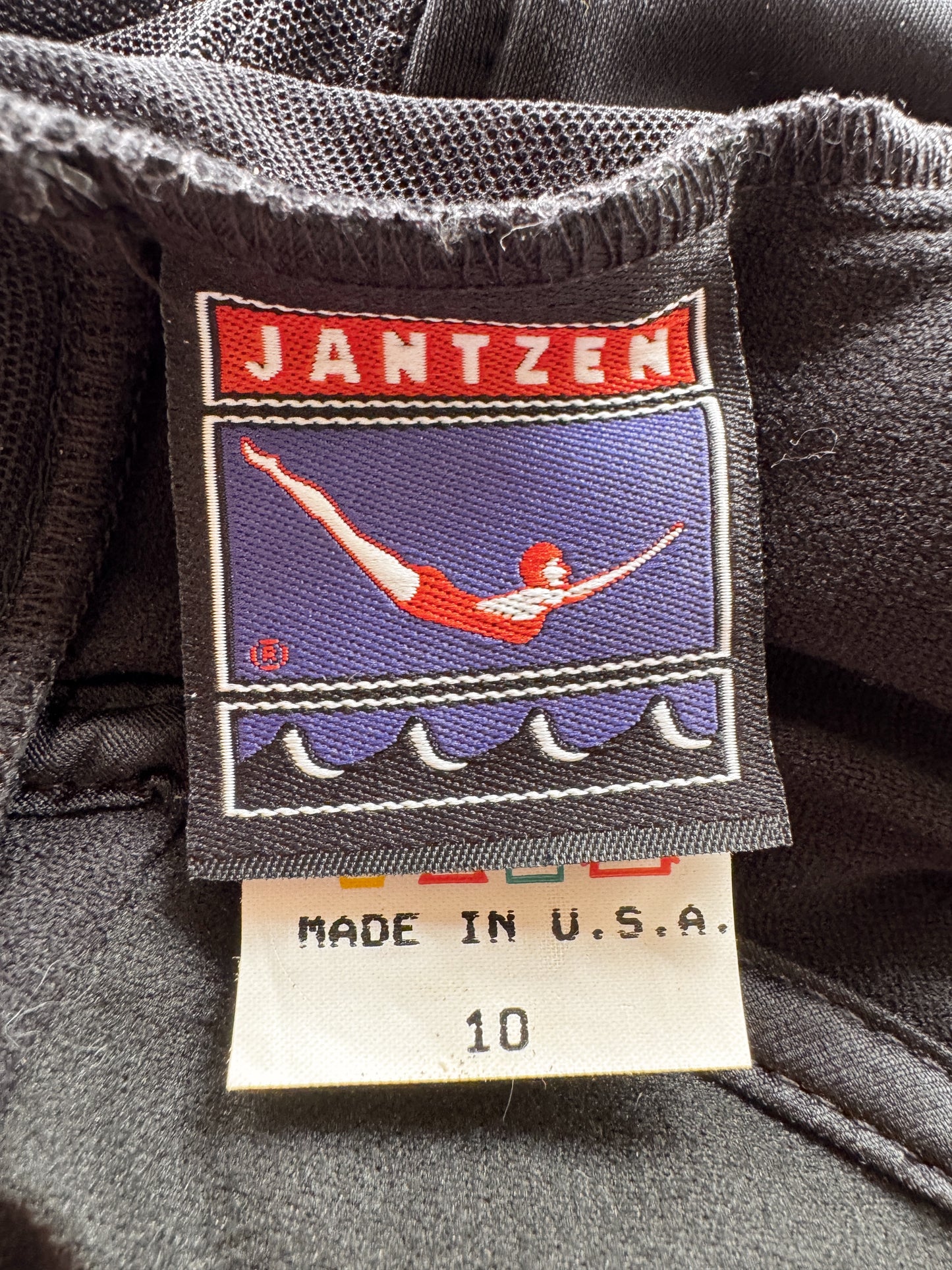 90s Made in USA Jantzen Sheer Panel One-Piece (M)