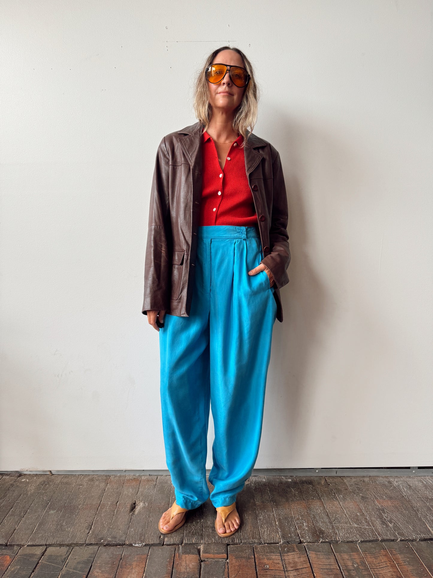 Cerulean Silk 90s Trouser (28")