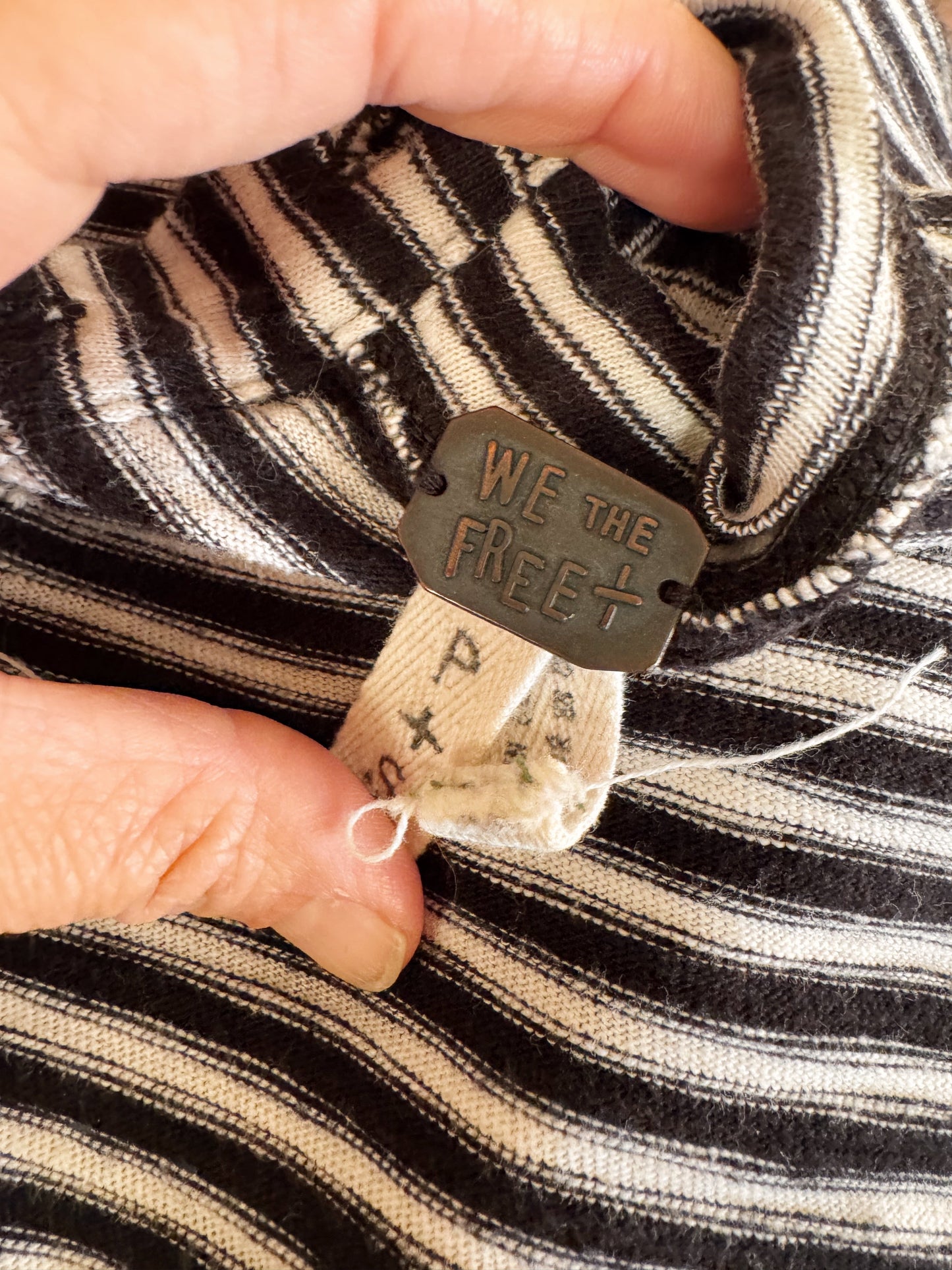 Striped Open Back T-Shirt (M)