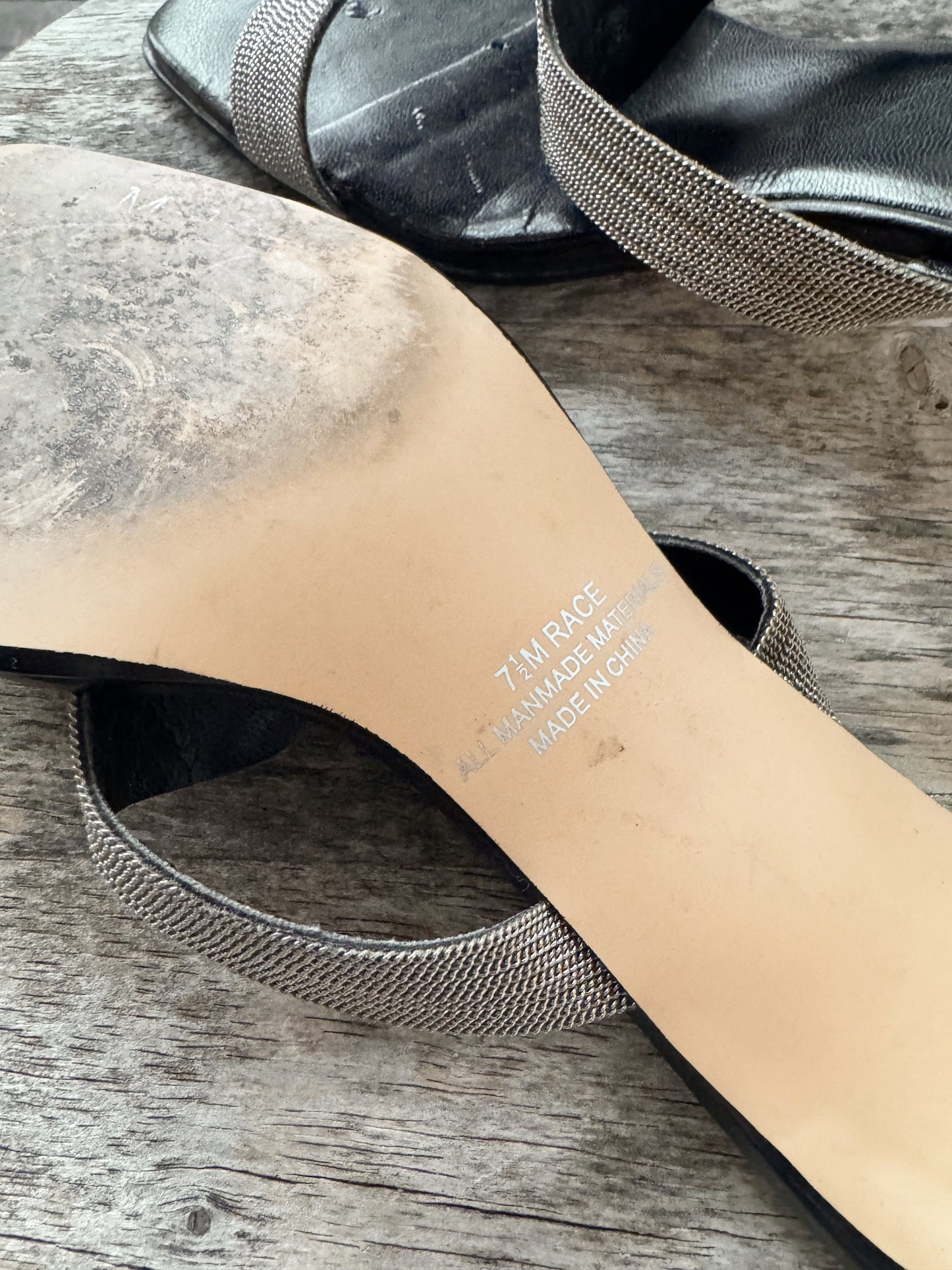 Metal Two-Strap 90s Sandal (7.5)