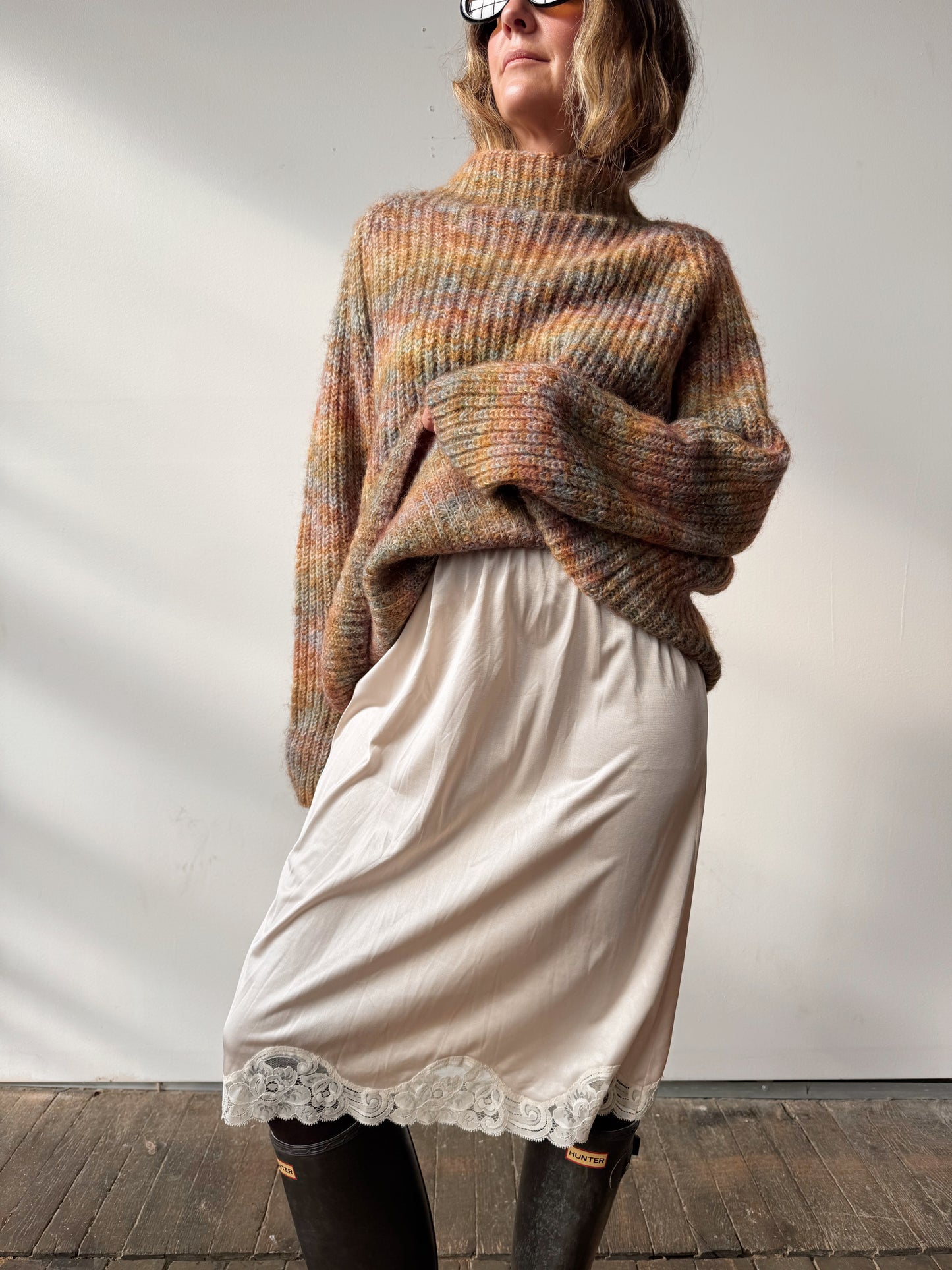 Vanity Fair 70s Pink Slip Skirt (25")