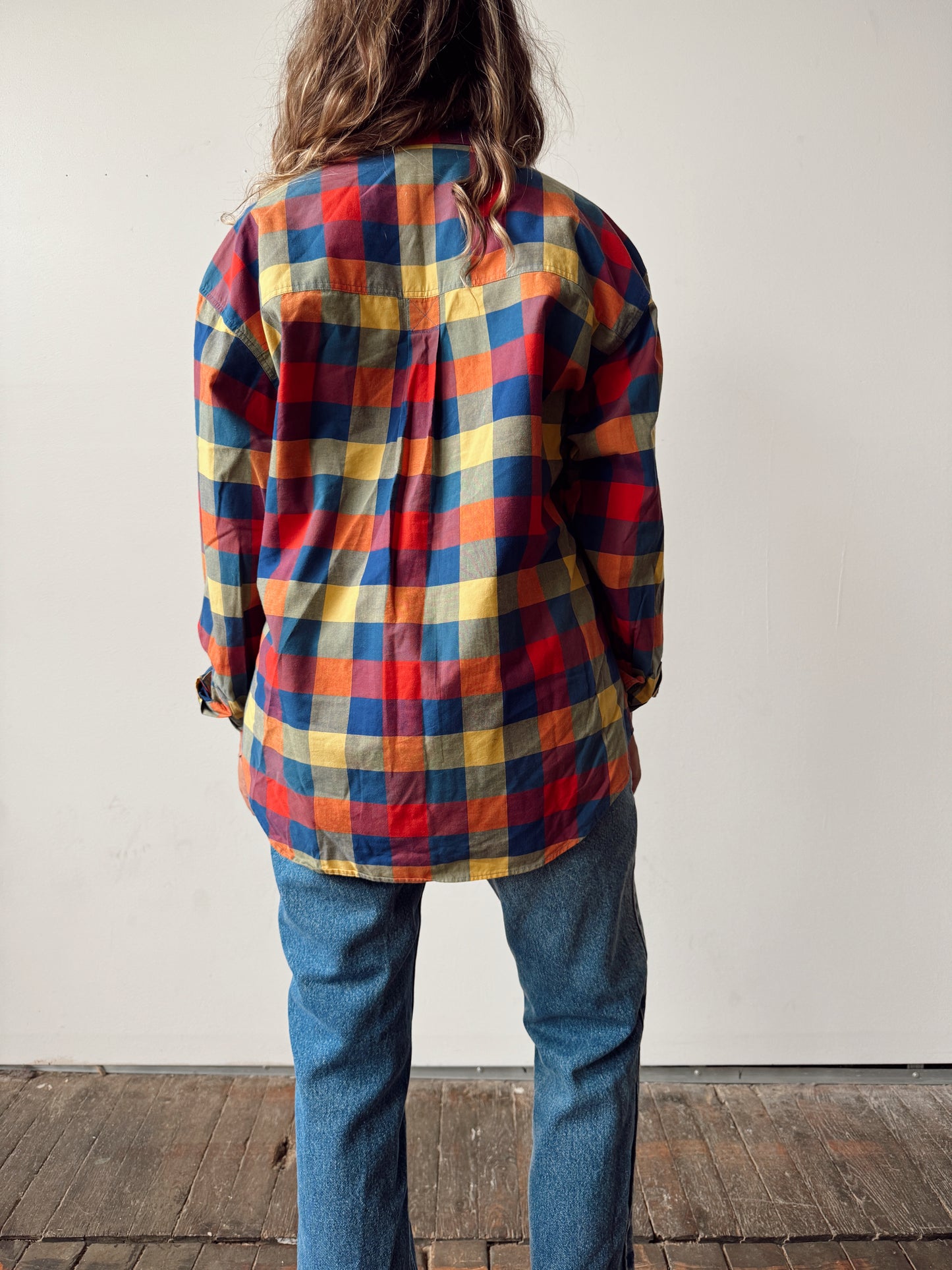 Multicolor Plaid Woven Shirt (M)