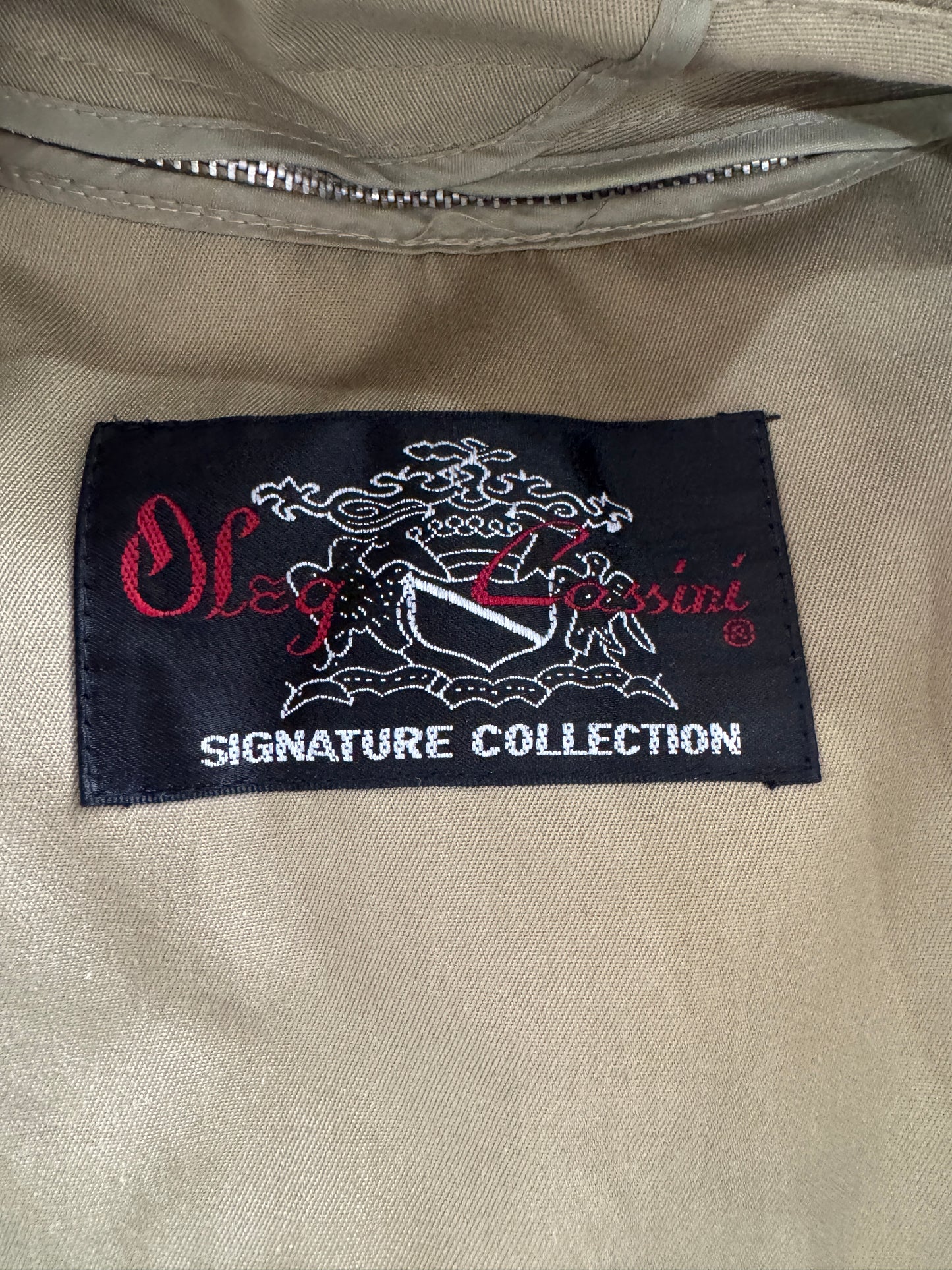 90 Quilted Lined Beige Double-Breasted Trench Coat (S)