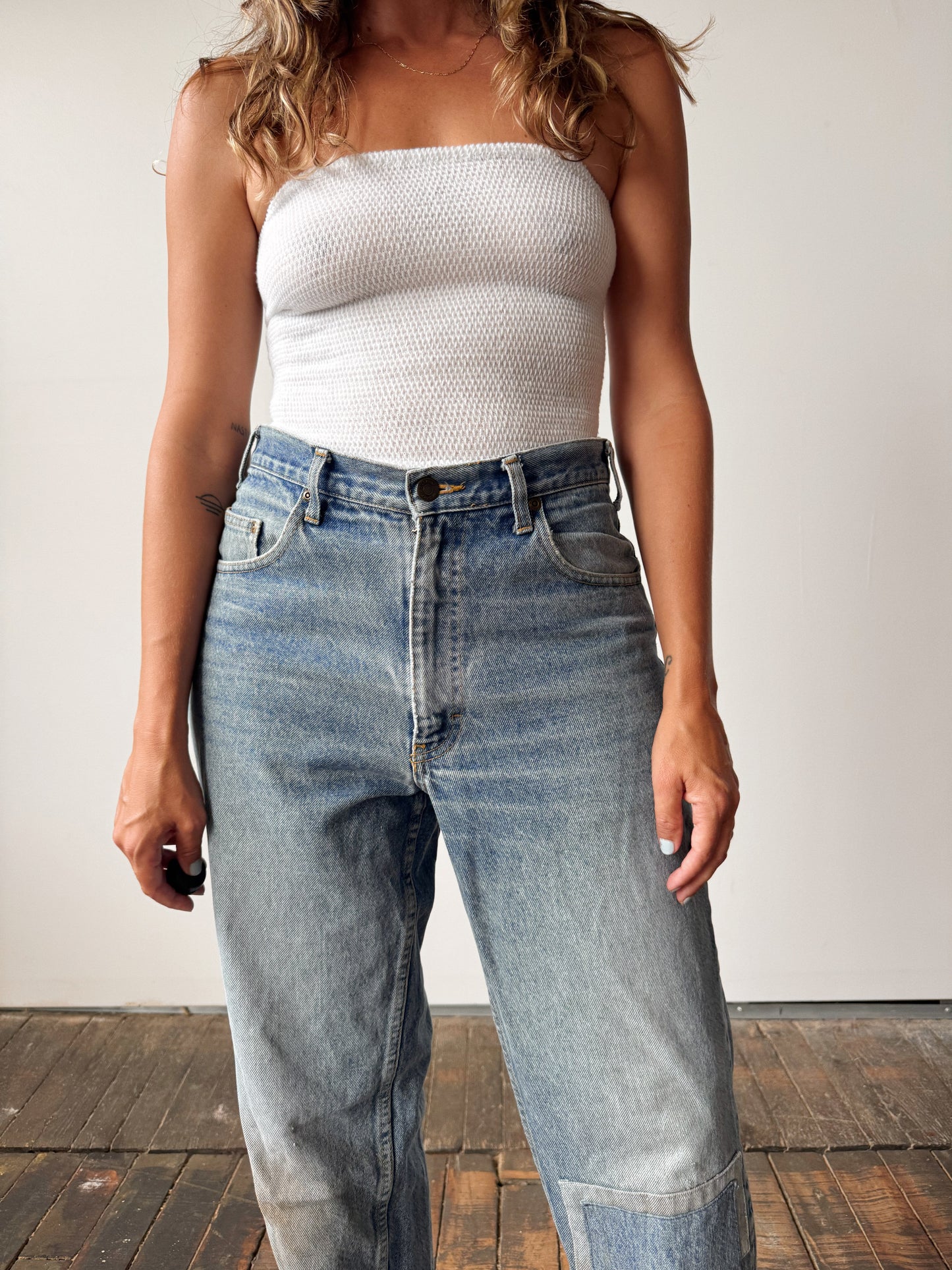 Dark Wash 90s Patchwork Denim (31"x29")