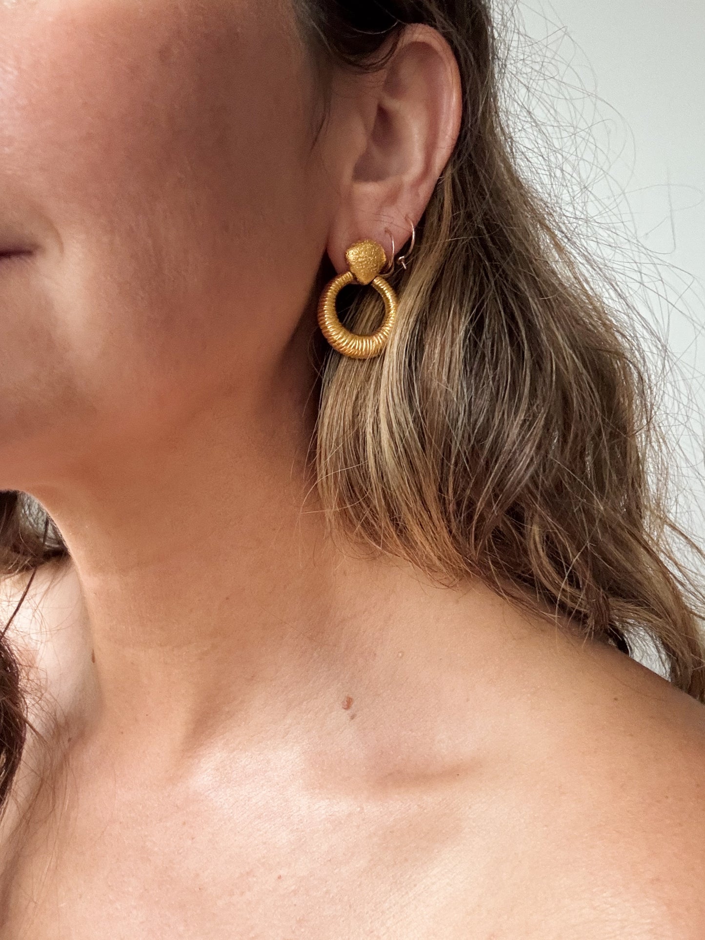 90s Golden Hoop Earrings