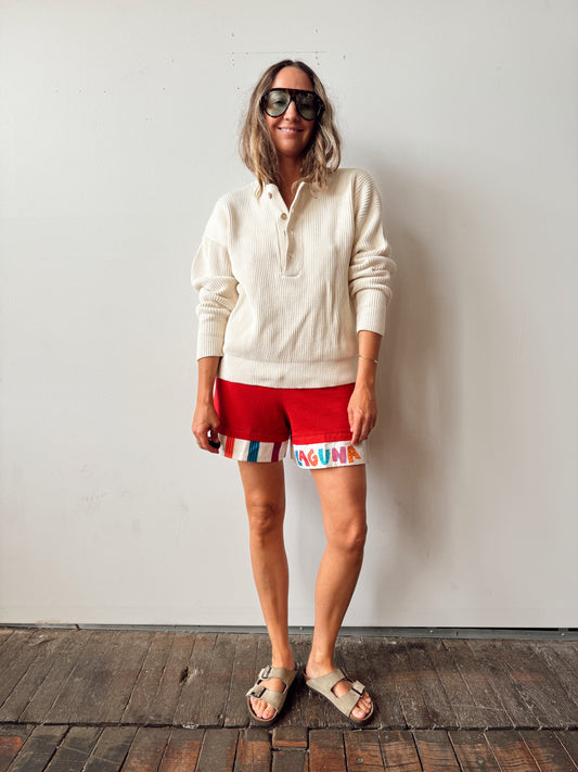 Gap Ribbed Cotton Half-button Knit (M)