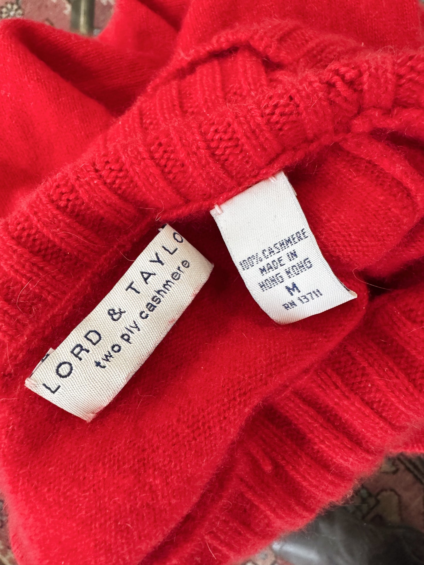 Red Hot Cashmere Turtleneck Sweater (M)