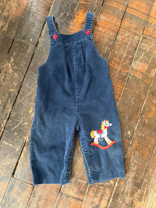 Rocking Horse 70s Corduroy Overalls (12mos)