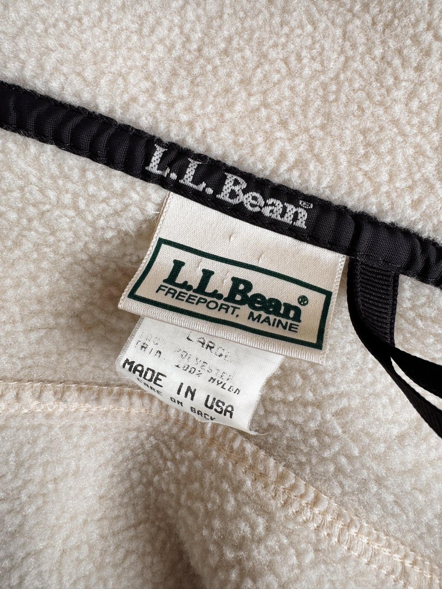 Ivory L.L. Bean Fleece, Made in USA (L)