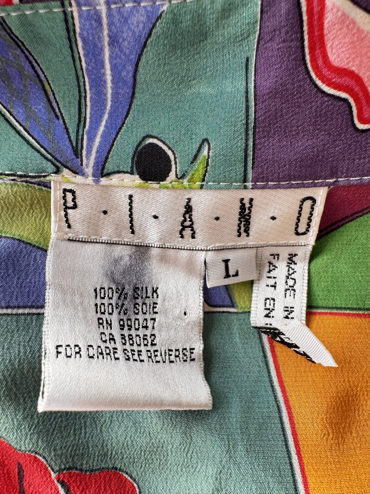 Silks 90s Botanical Blouse (L)