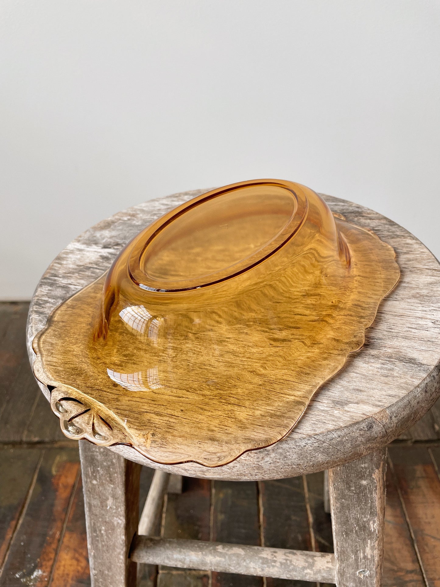 Cambridge Glass Amber Depression Dish