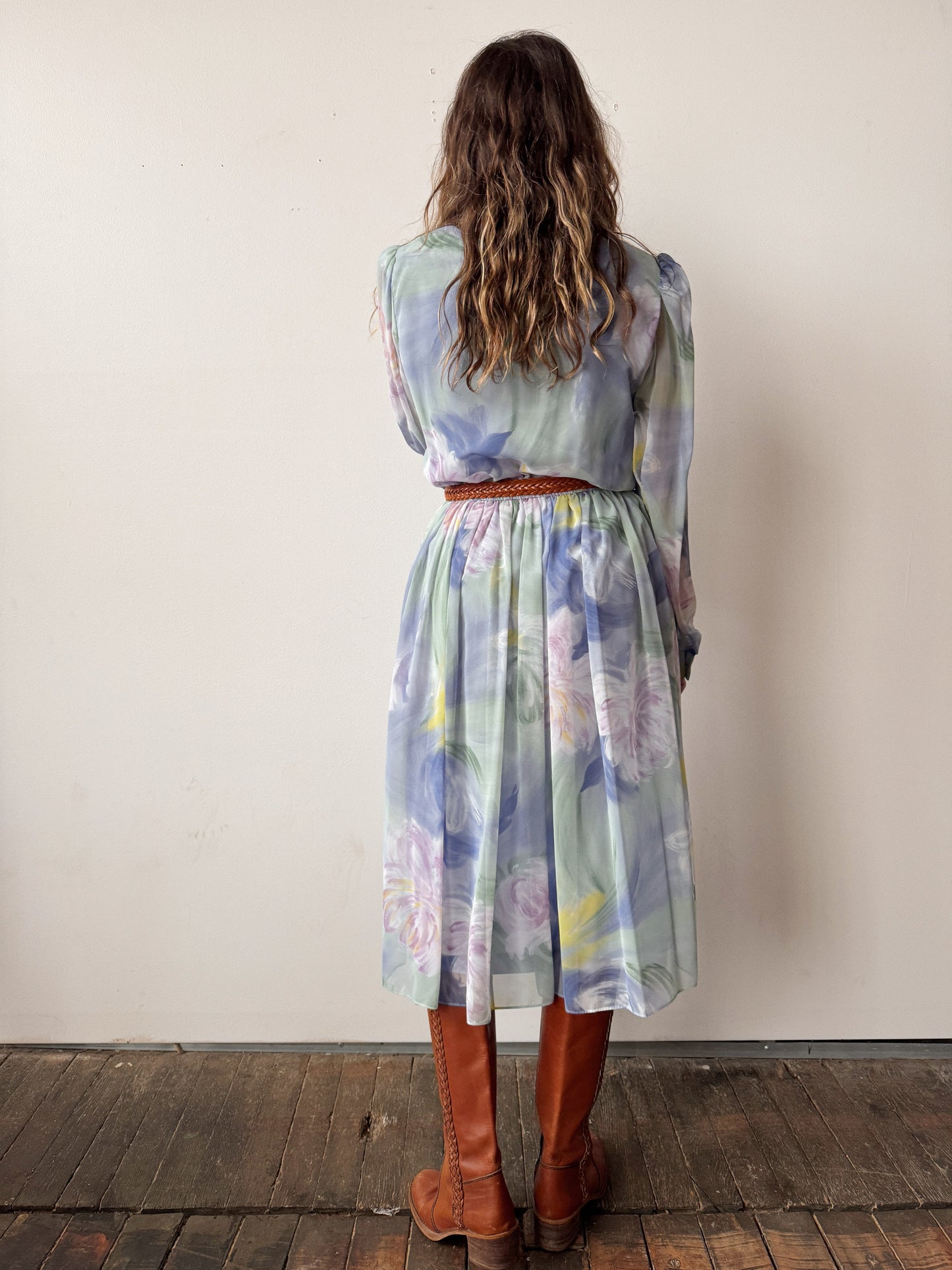 Lisa Michaels Soft Pastel 90s Dress (M)