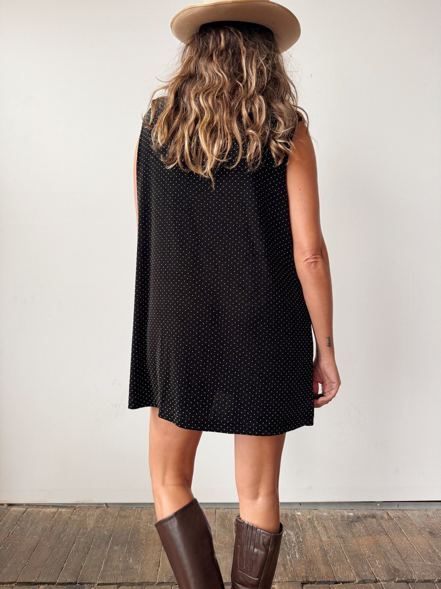 Polka Dot 90s Stretchy Dress (M)