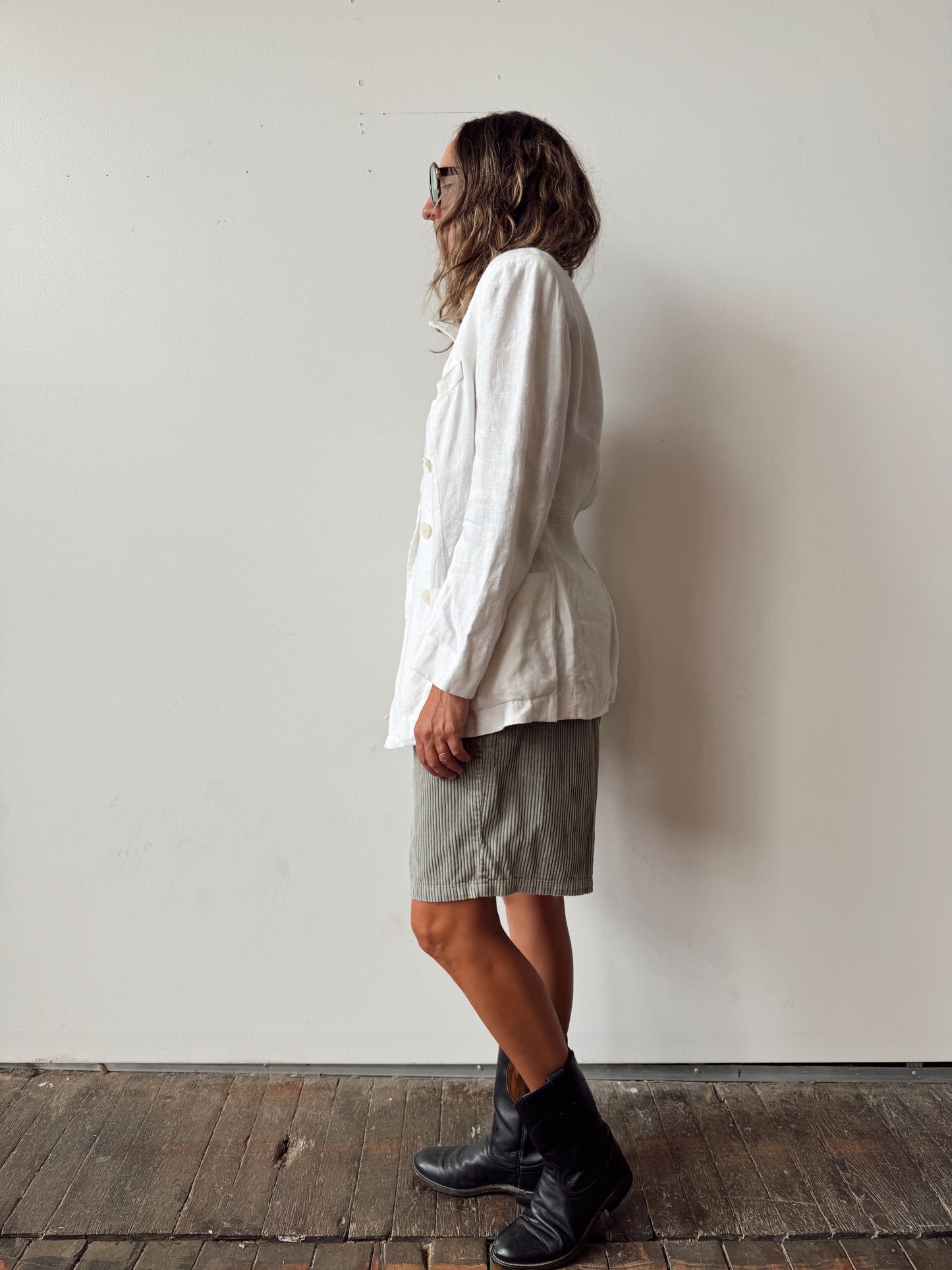Ralph Lauren Linen Double-Breasted Summer 90s Coat (S)