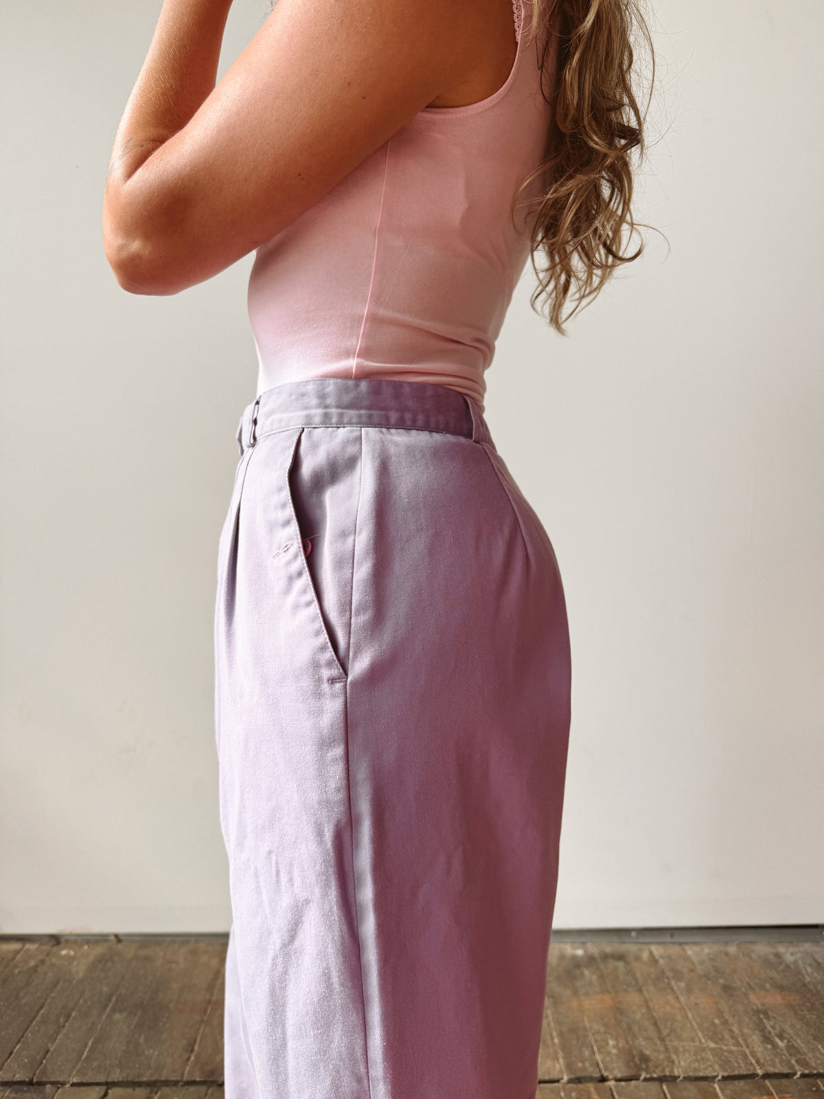 Lilac 90s Chino Trouser Pants (27")