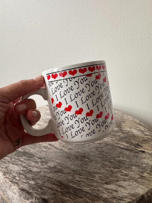 I Love You Script 90s Mug