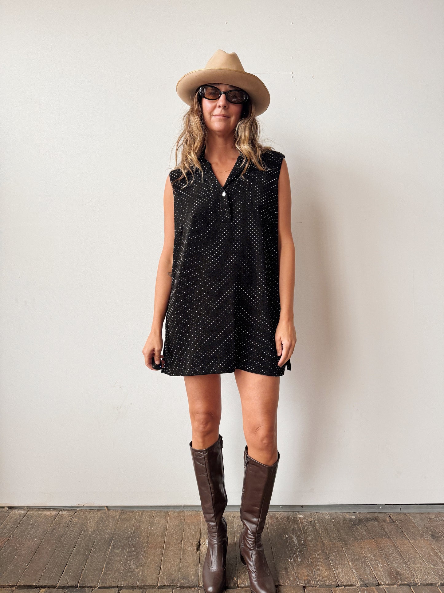 Polka Dot 90s Stretchy Dress (M)