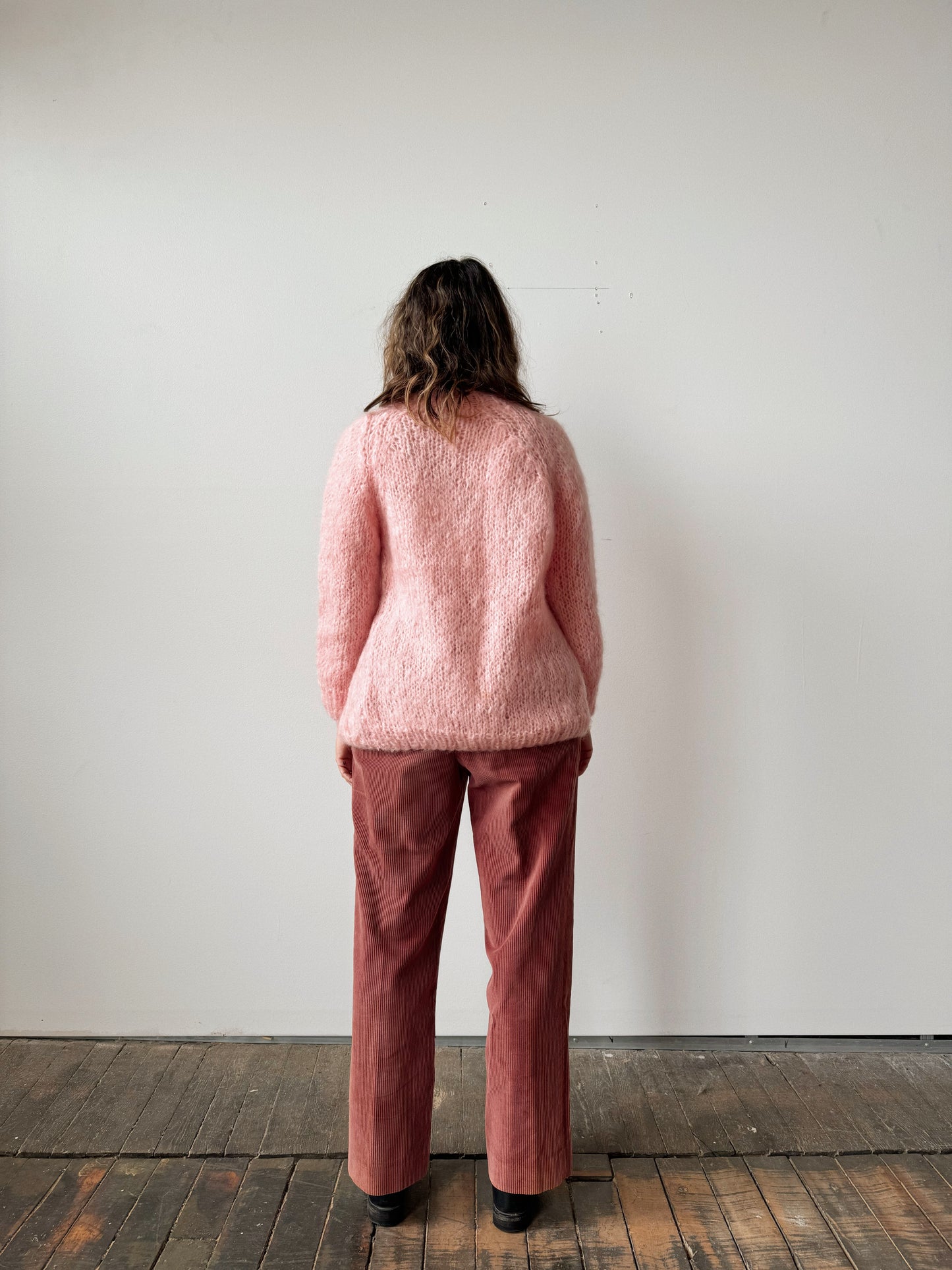 Rike's Valentine Pink Mohair Cardigan (M)